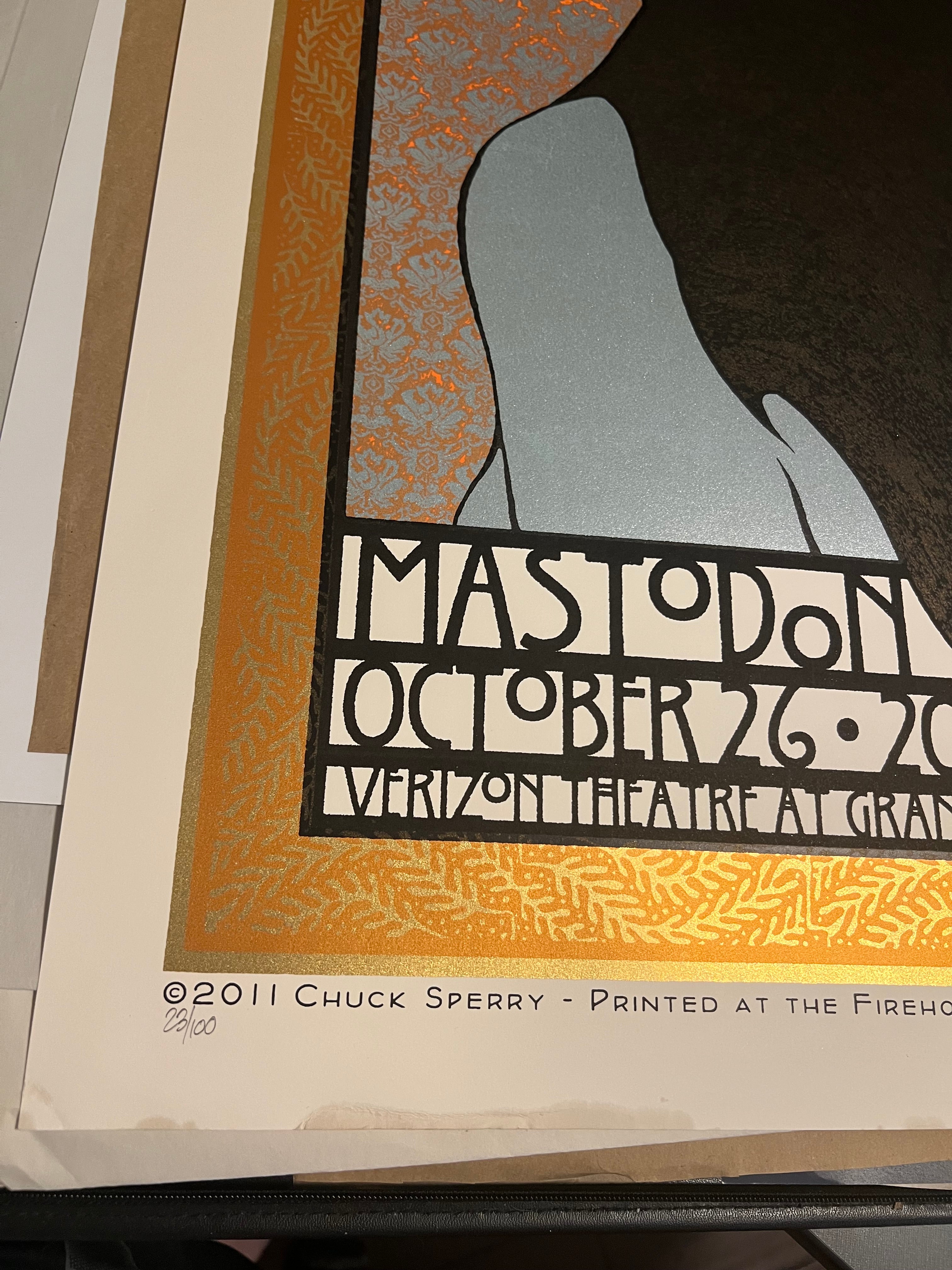 Soundgarden Poster Oct 26 2011 Mastodon Rare 18x33 SIGNED
