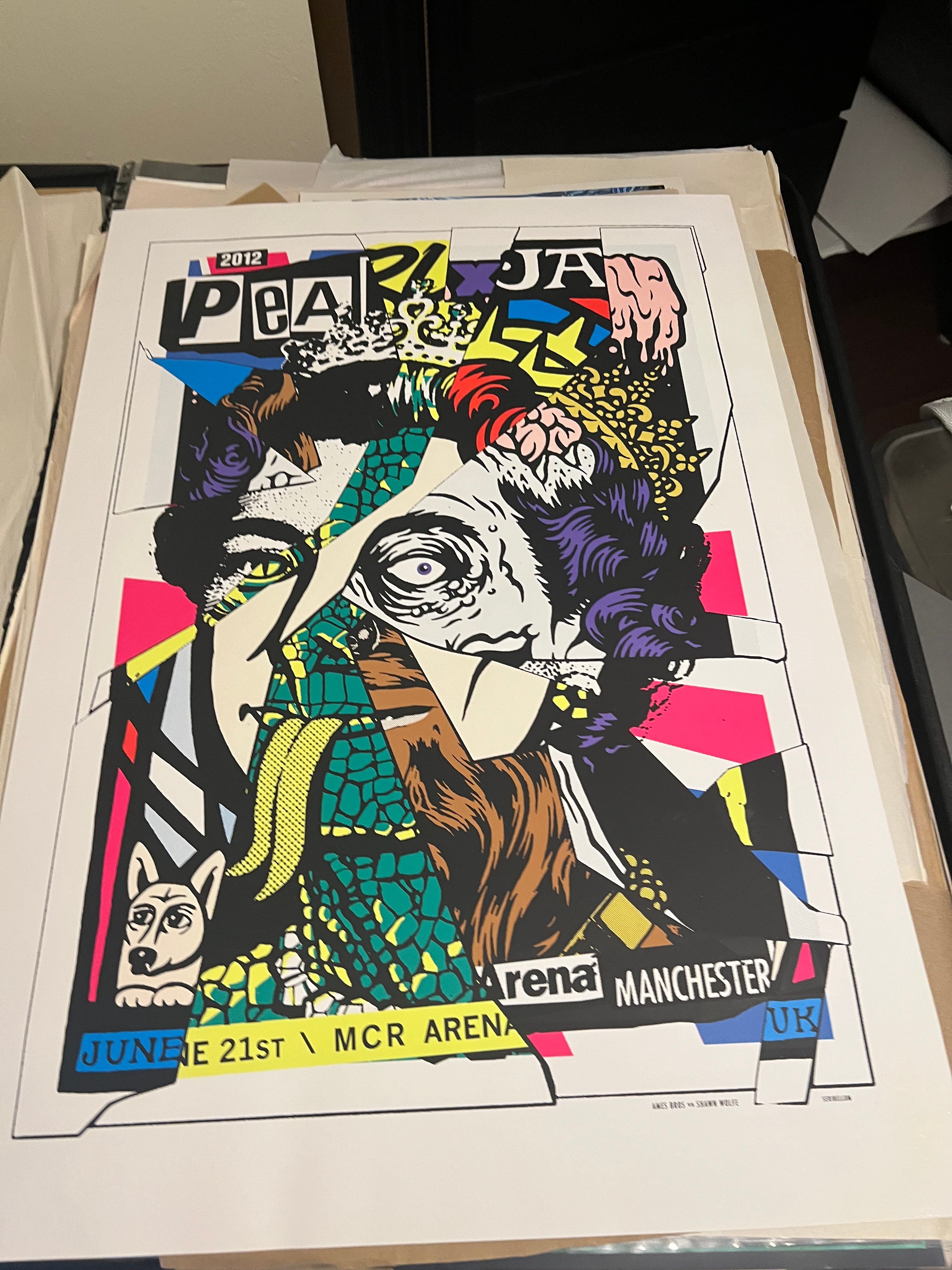 Pearl Jam June 2012 Manchester UK Poster 23x33 Ames Bros