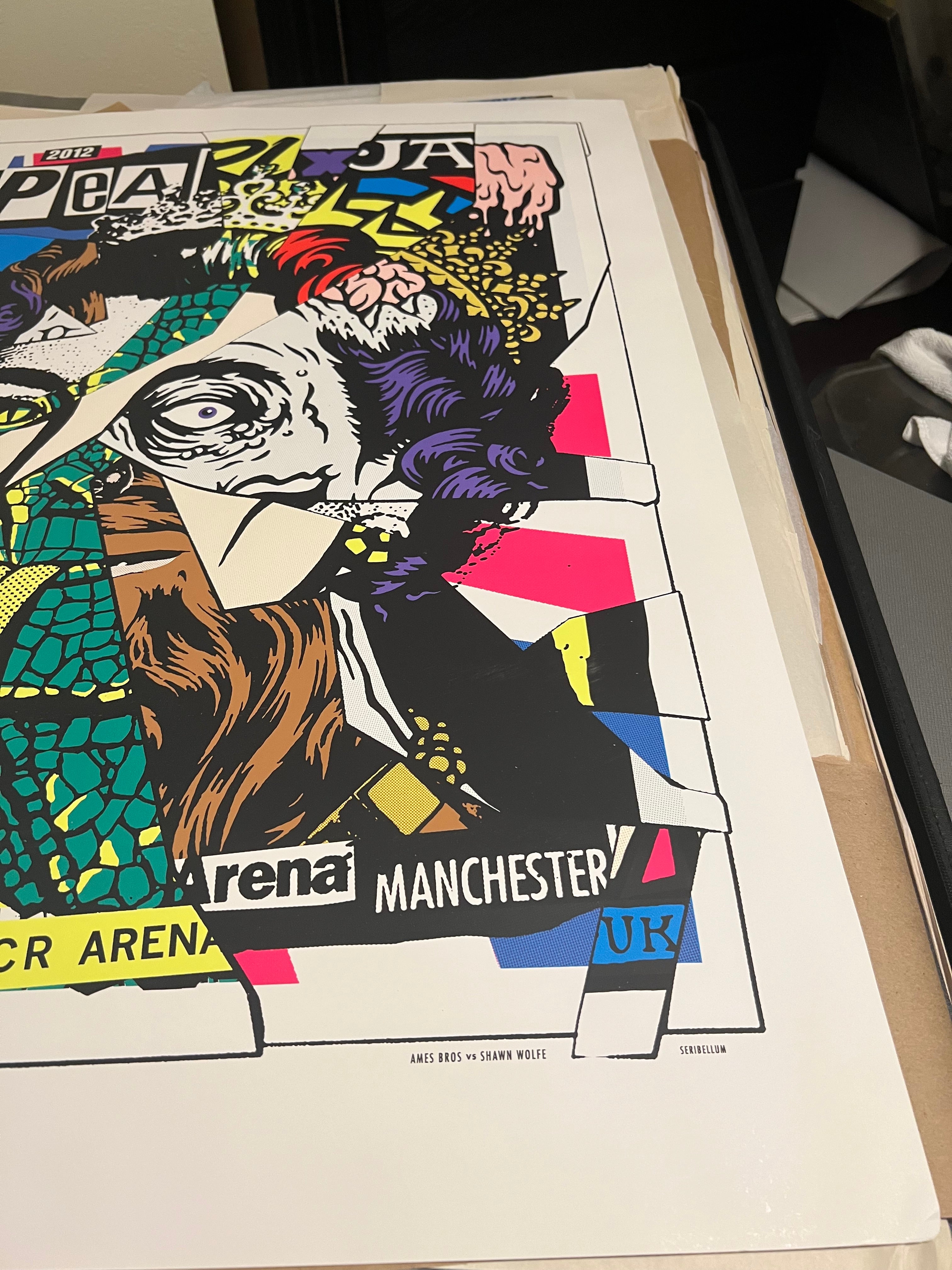 Pearl Jam June 2012 Manchester UK Poster 23x33 Ames Bros