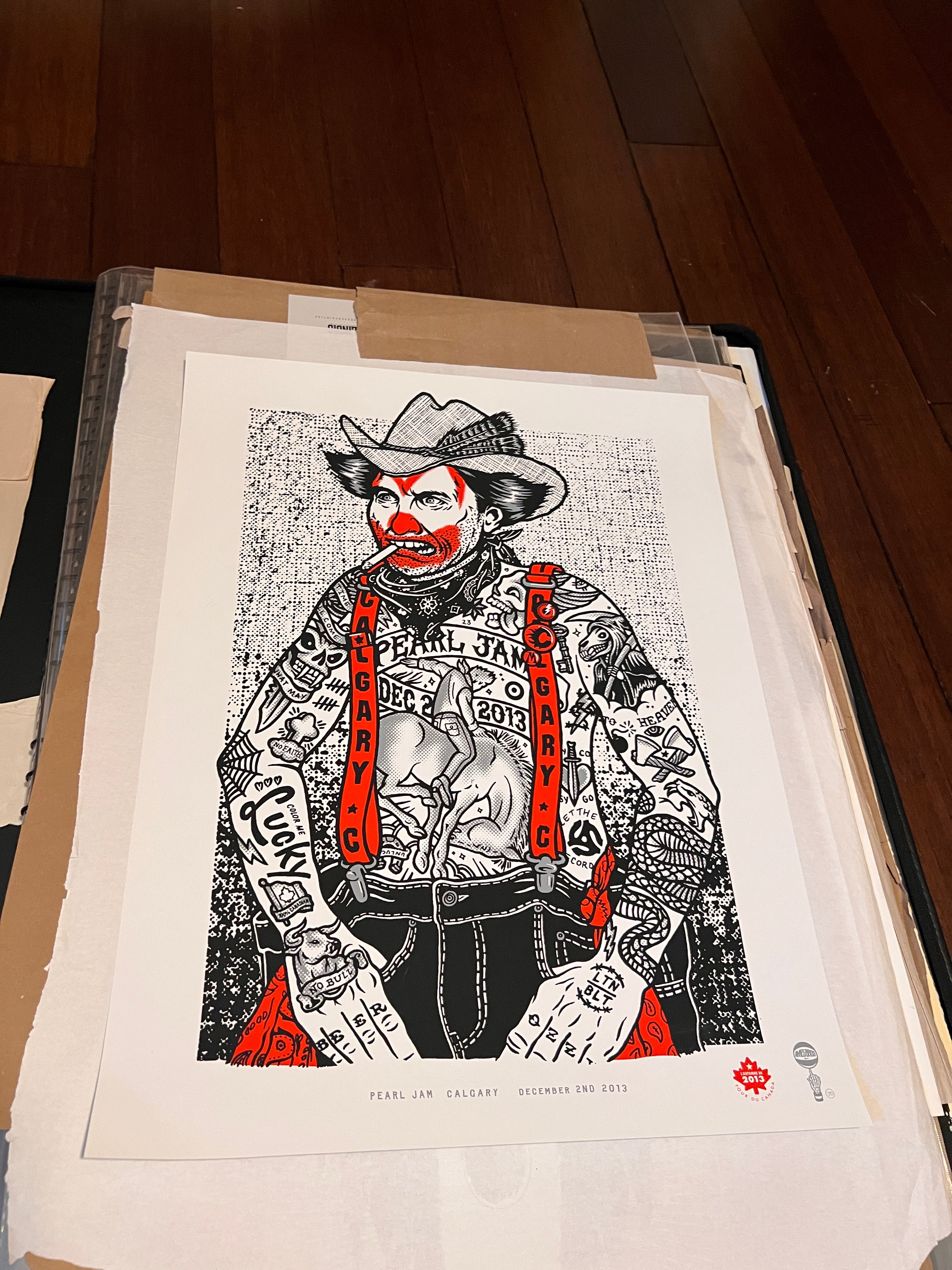 Pearl Jam December 2013 Calgary 20x26 Ames Bros