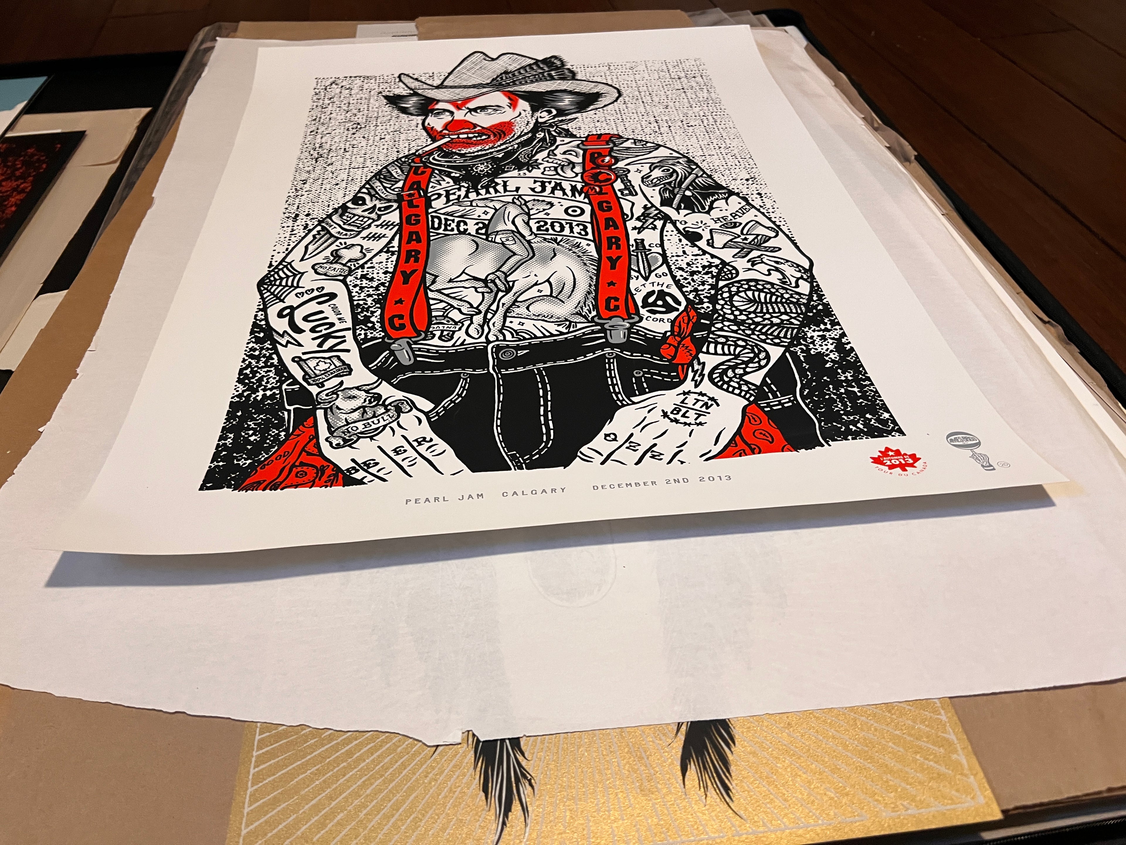 Pearl Jam December 2013 Calgary 20x26 Ames Bros