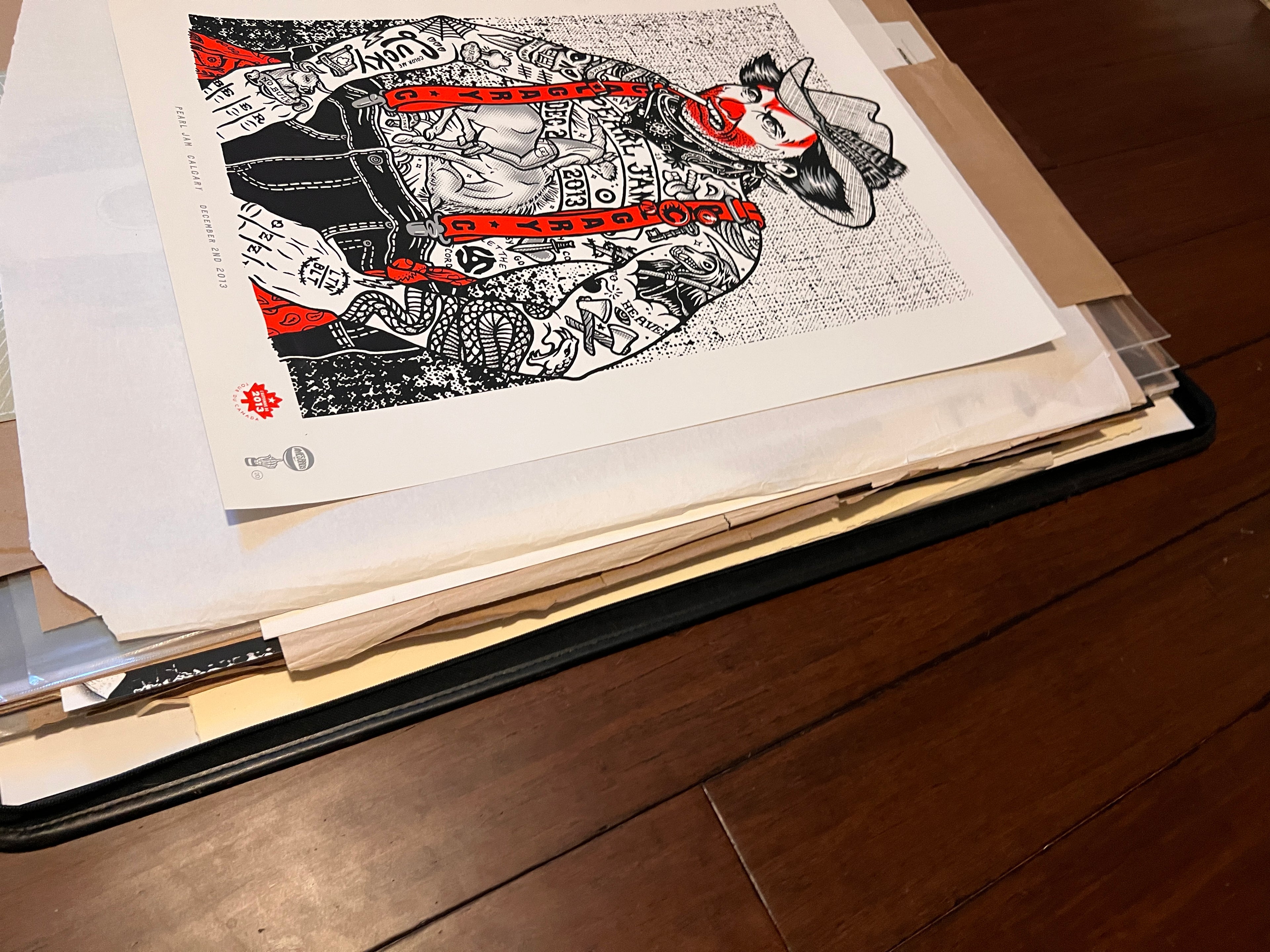 Pearl Jam December 2013 Calgary 20x26 Ames Bros