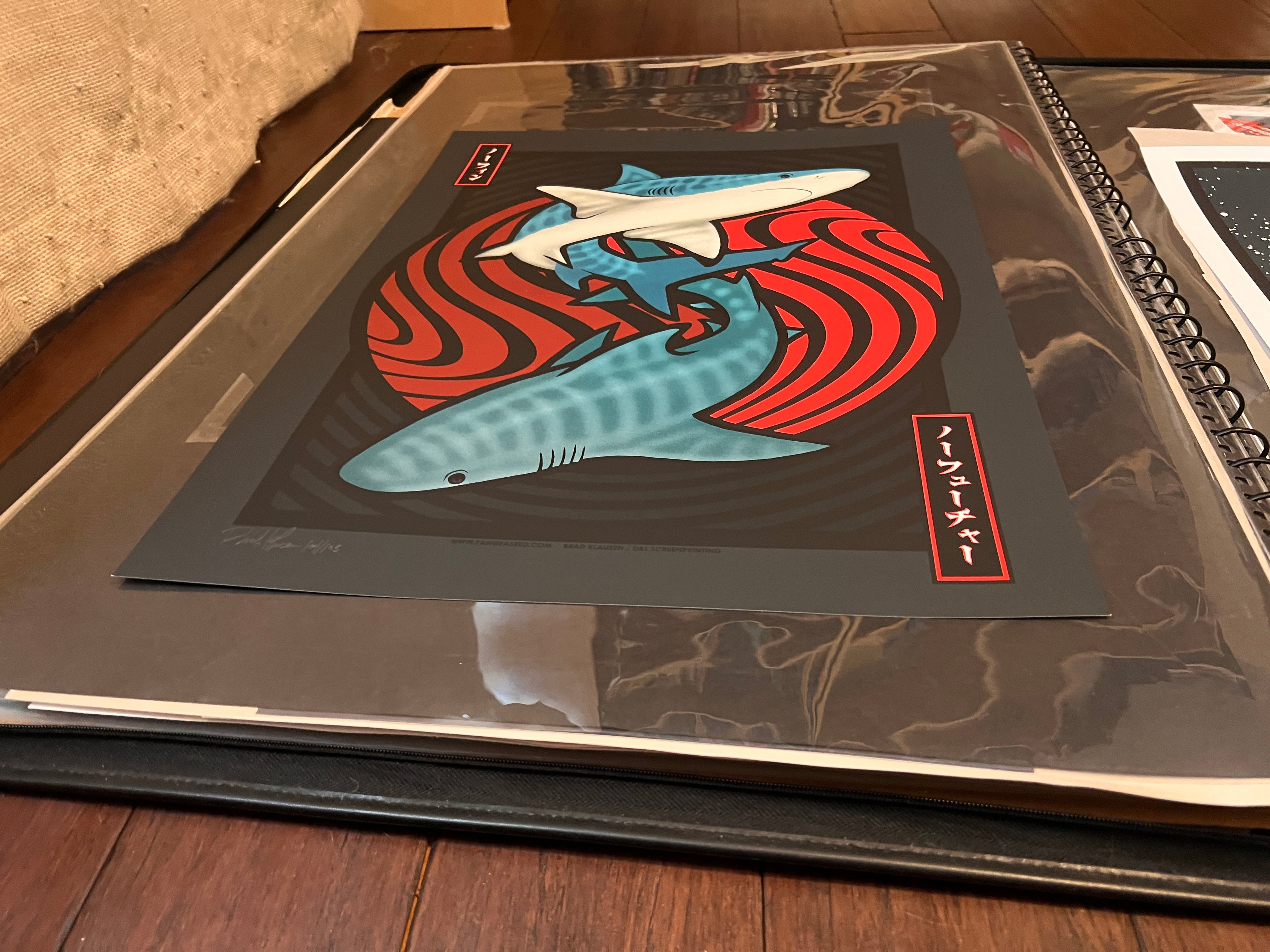 BRAD KLAUSEN Poster - No Fin No Future 104/125 signed