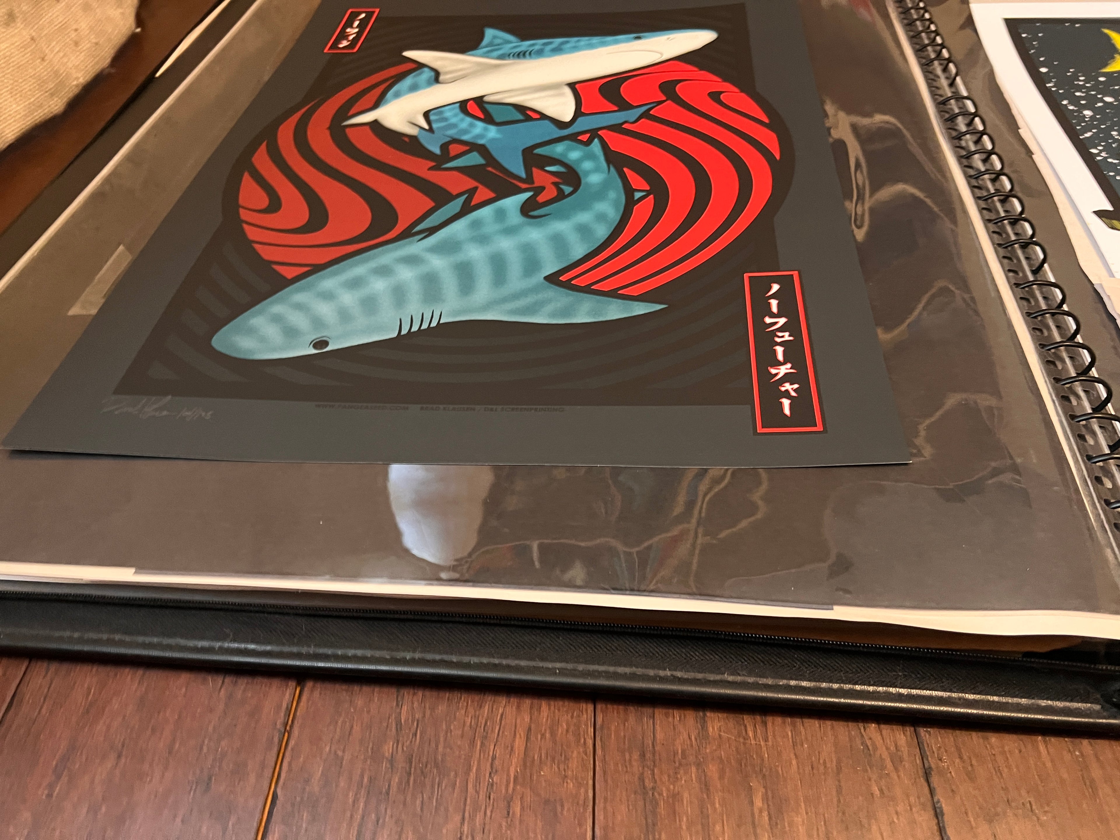 BRAD KLAUSEN Poster - No Fin No Future 104/125 signed