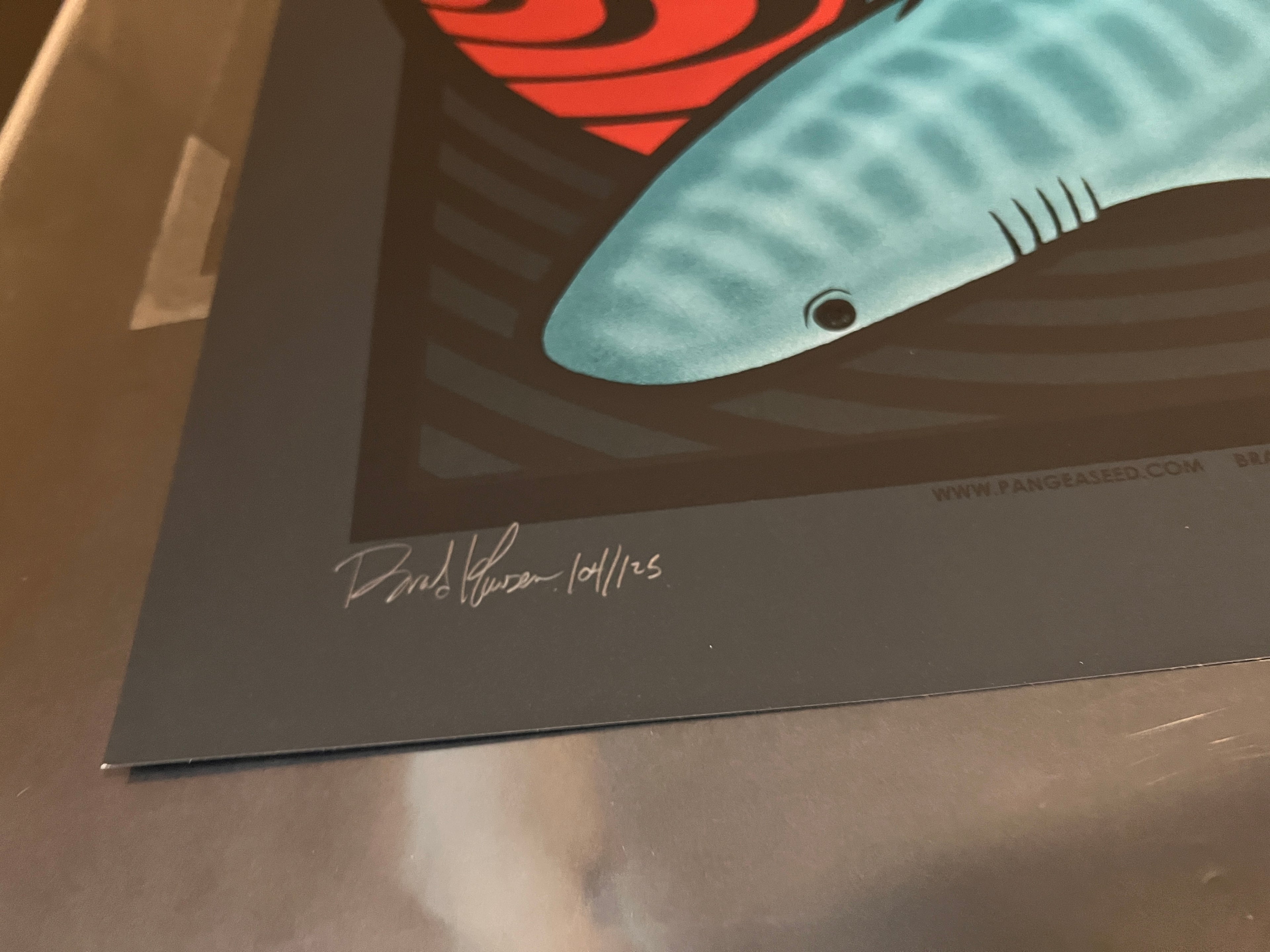 BRAD KLAUSEN Poster - No Fin No Future 104/125 signed
