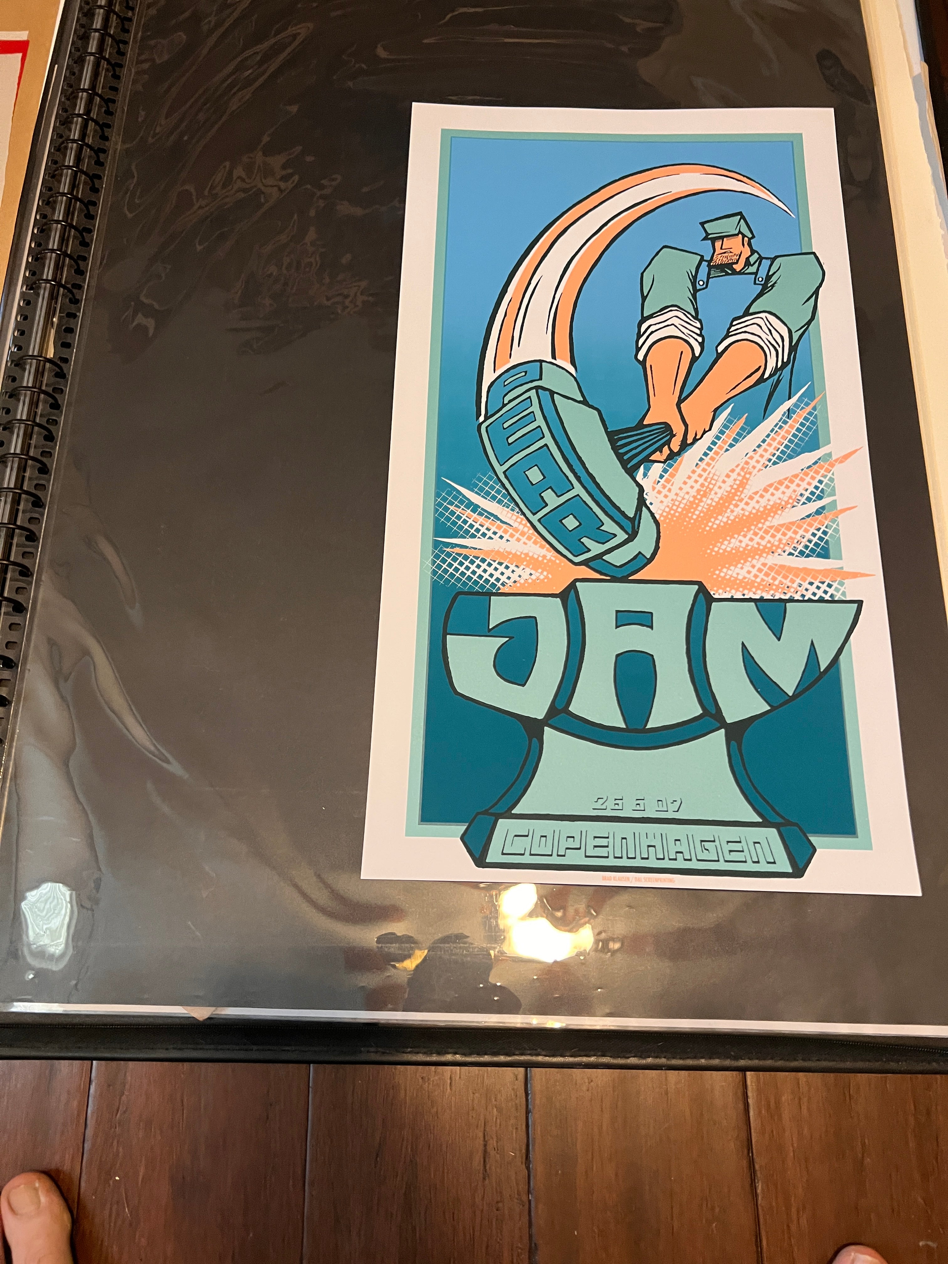 Pearl Jam Brad Klausen June 2007 Copenhagen poster 13.5x24.5