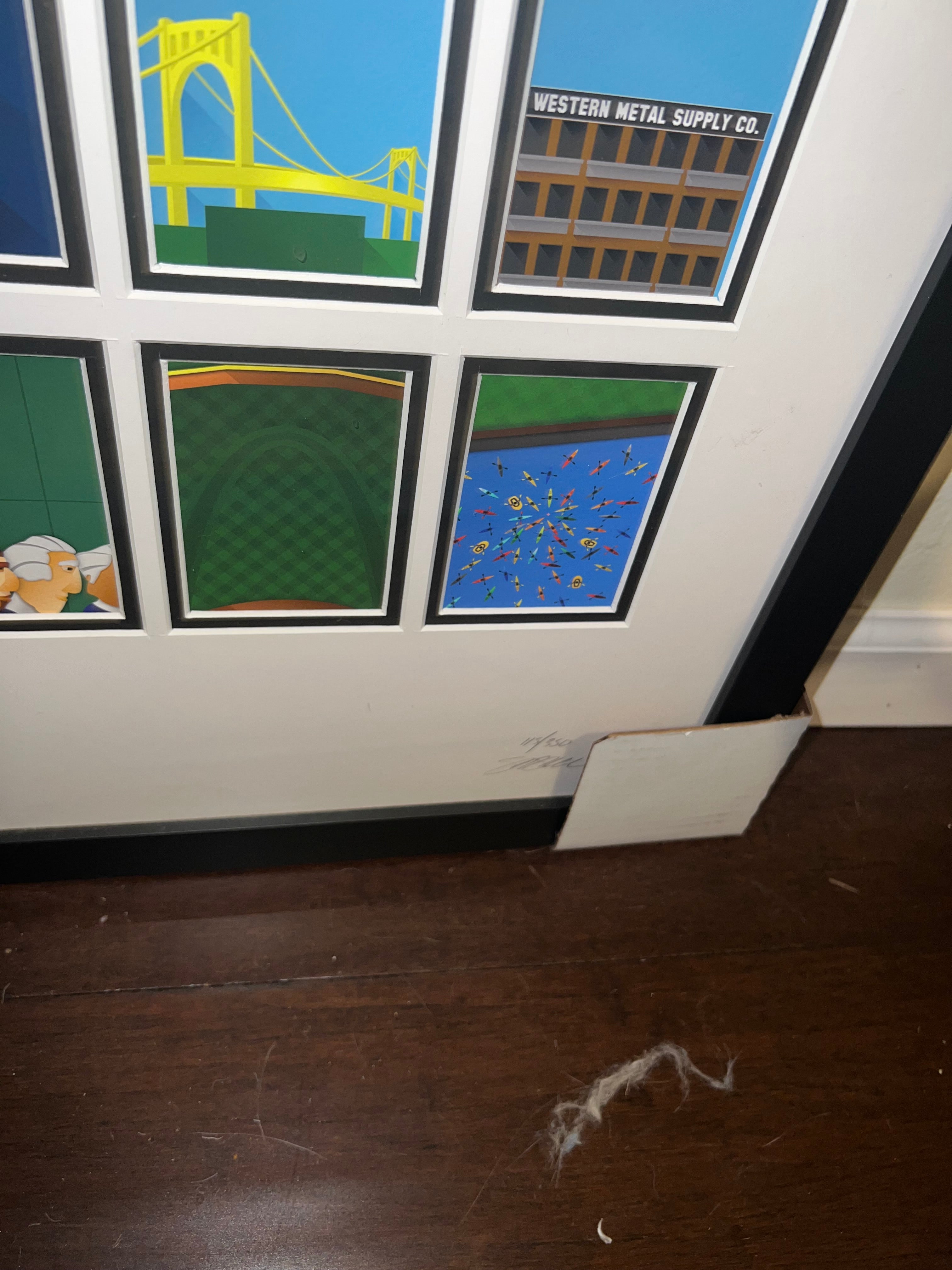 S Preston MLB Minimalist Stadiums SIGNED Numbered Framed Art!  RARE