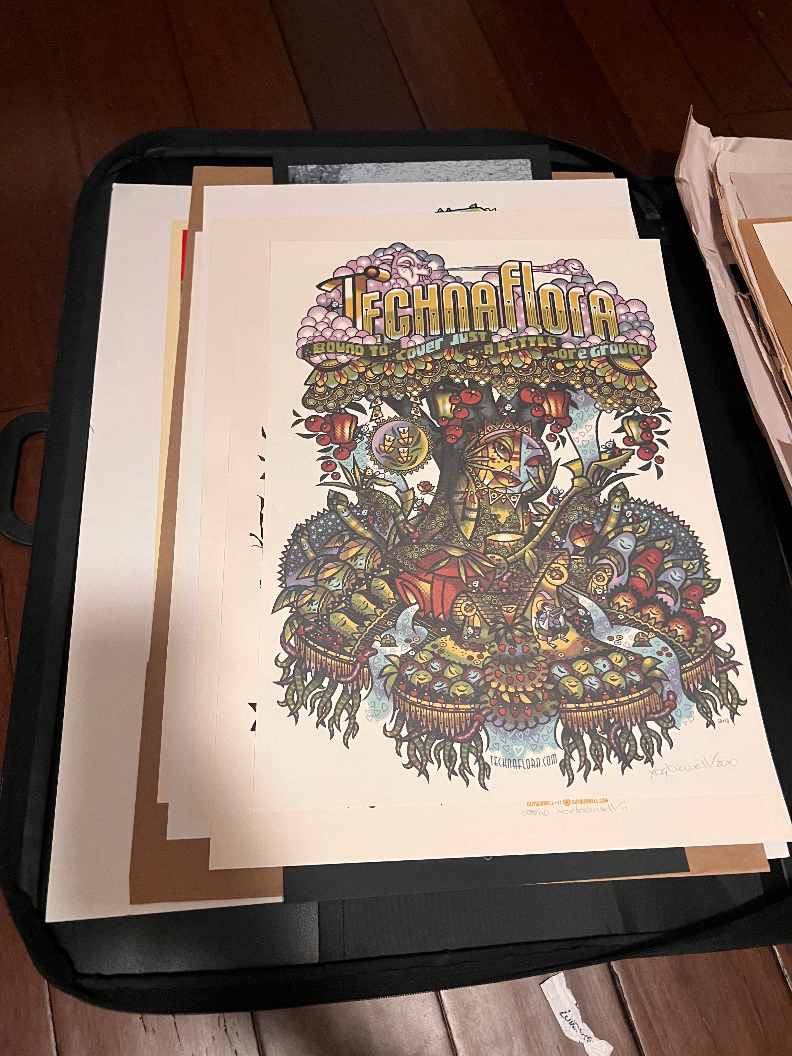 Technaflora poster guy burwell Poster Signed 2010