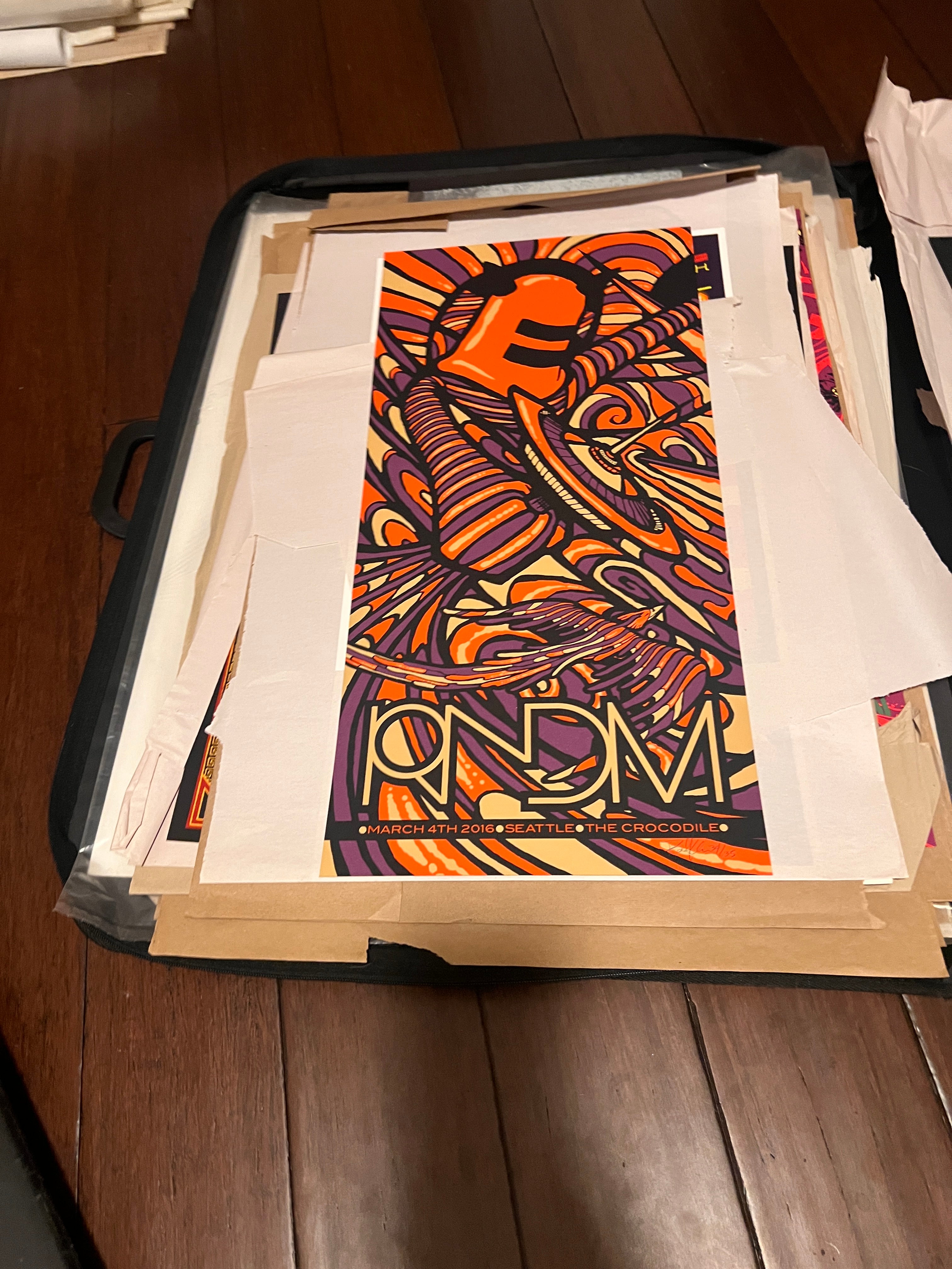 RNDM (Pearl Jam) March 4th Seattle the crocodile 2016 Signed SN Klausen!