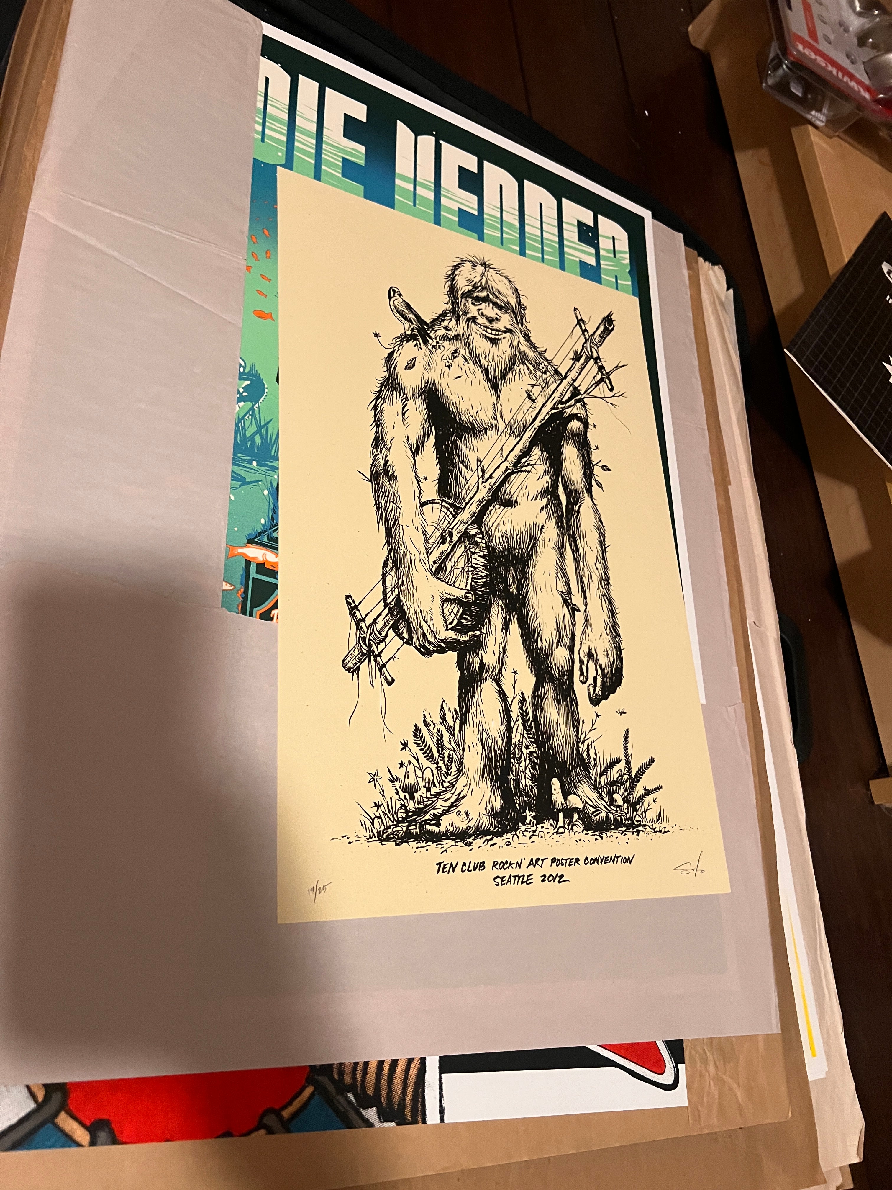 TEN CLUB ROCK N ART POSTER CONVENTION SEATTLE 2012 JEFF SOTO SIGNED SN!