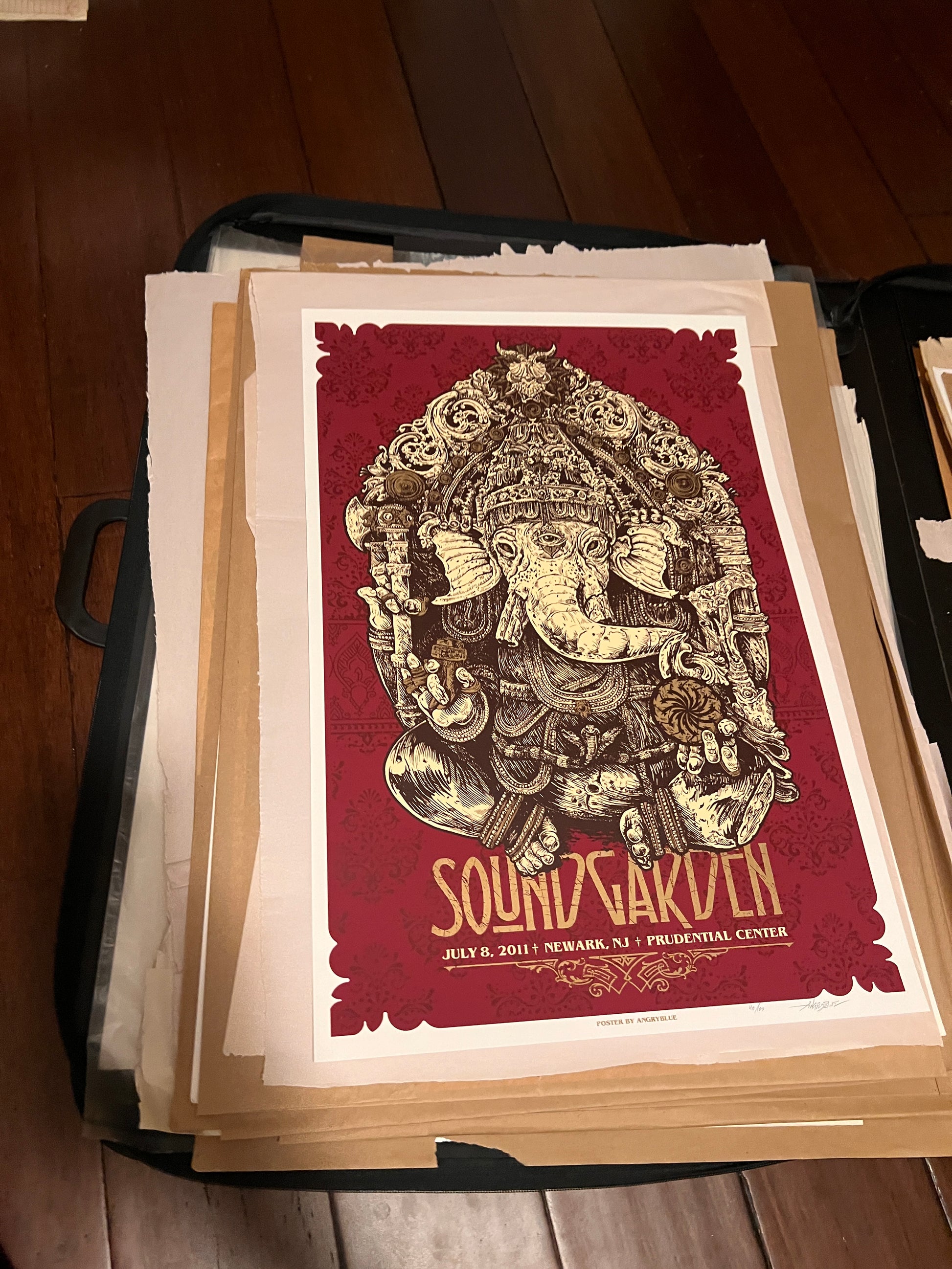 Soundgarden Newark 2011 July 8 by Angryblue Prudential Center SIGNED SN!