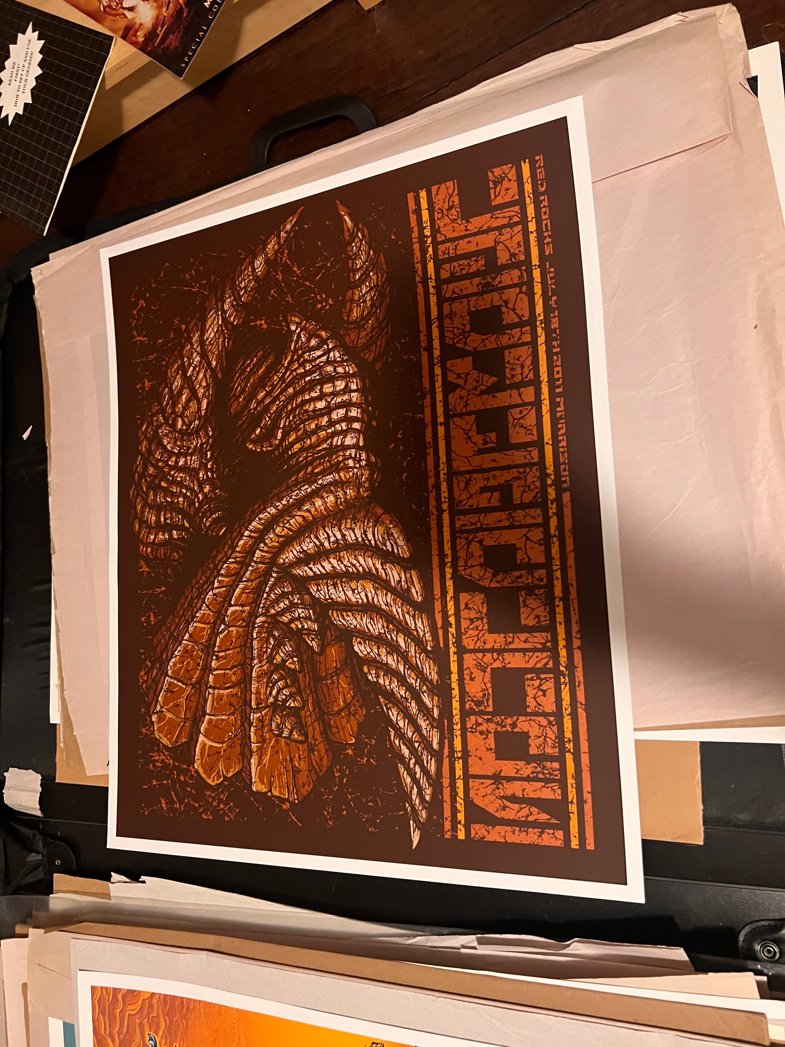 Soundgarden Red Rocks  July 2011 Brad Klausen poster SIGNED SN!  23x19.5!
