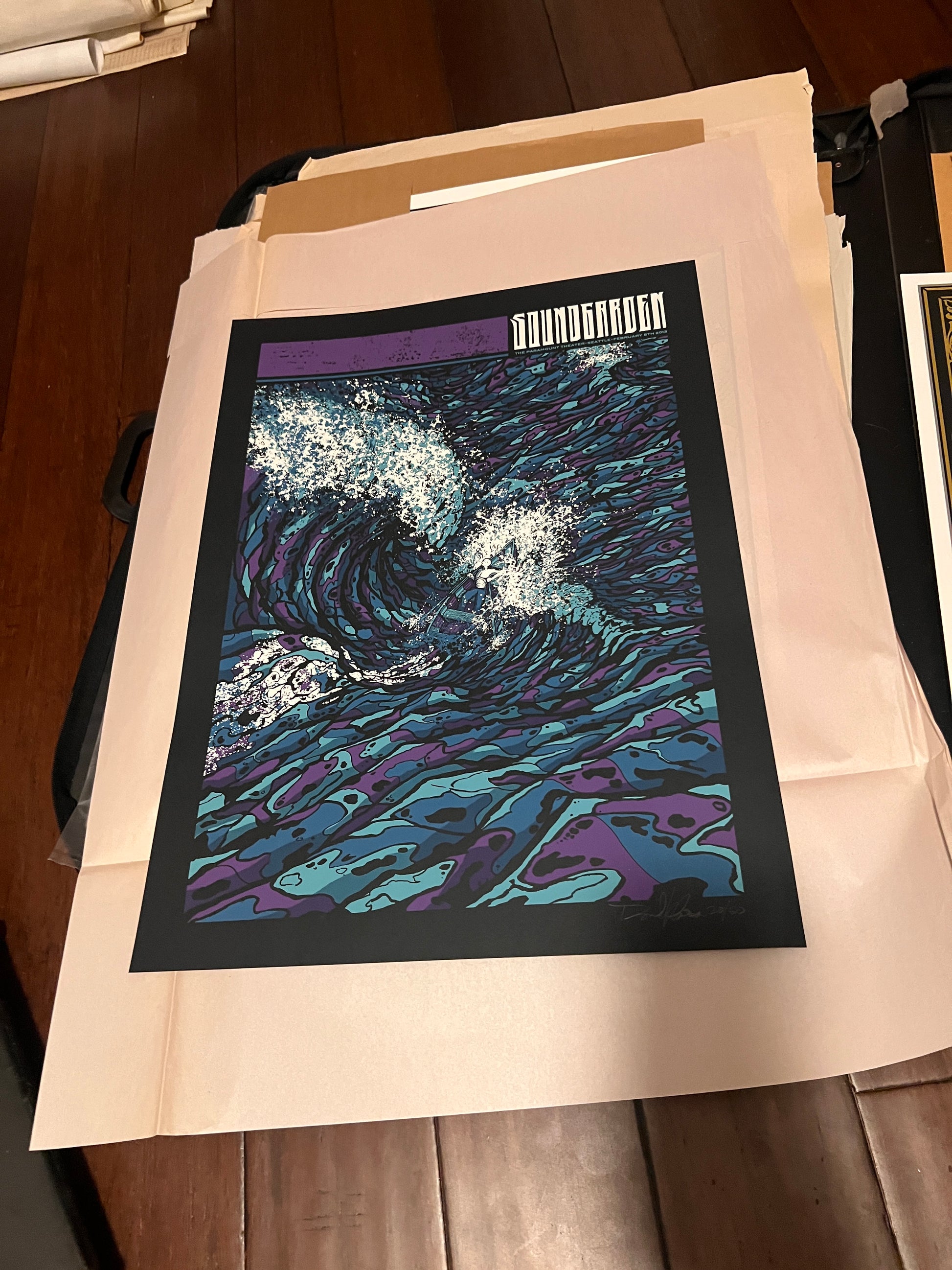 SOUNDGARDEN Feb 6th 2013 Paramount Theatre Seattle KLAUSEN SIGNED SN Poster!