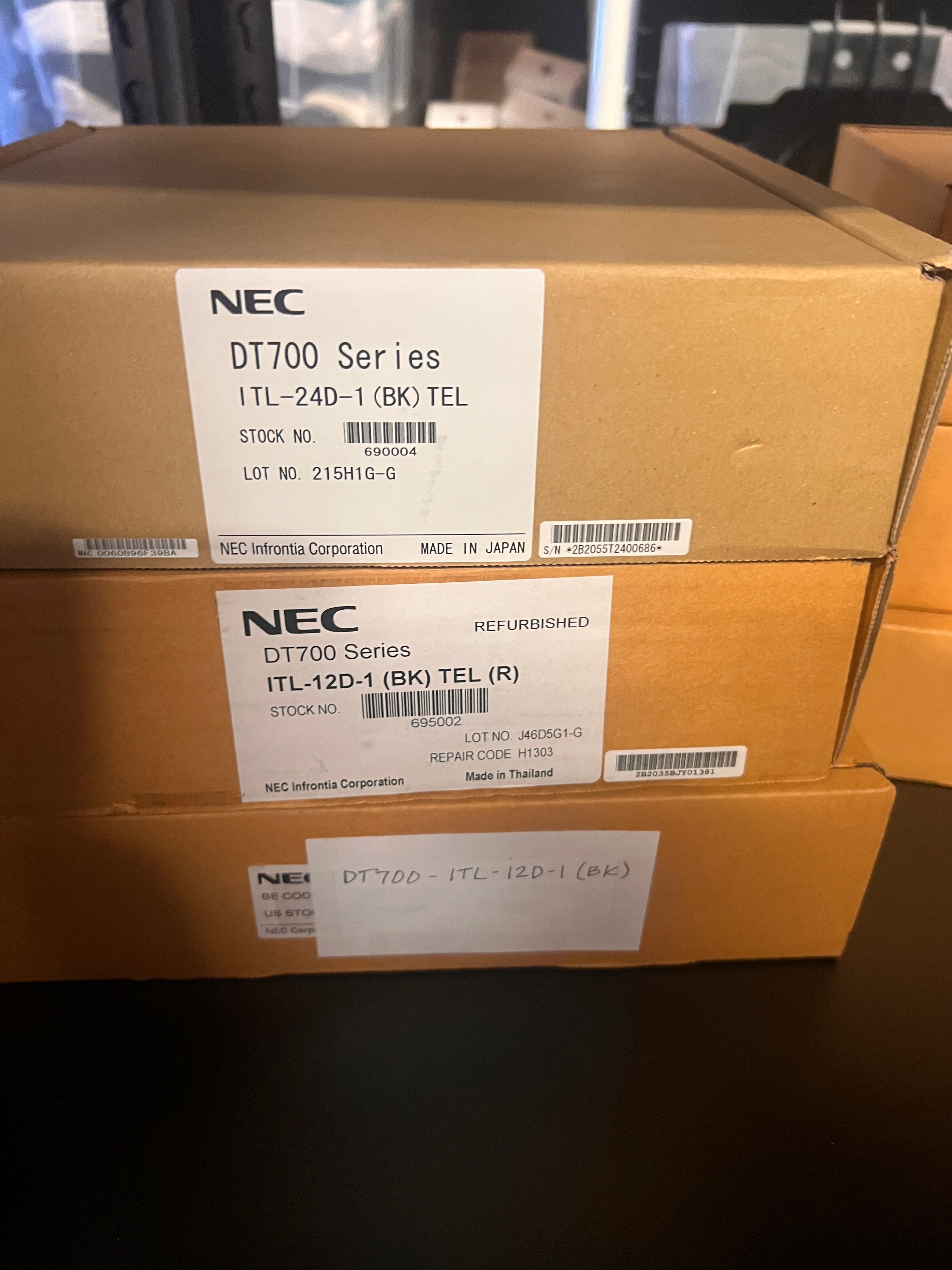 NEC DT700 ITL-24D-1 Black Lot of x3