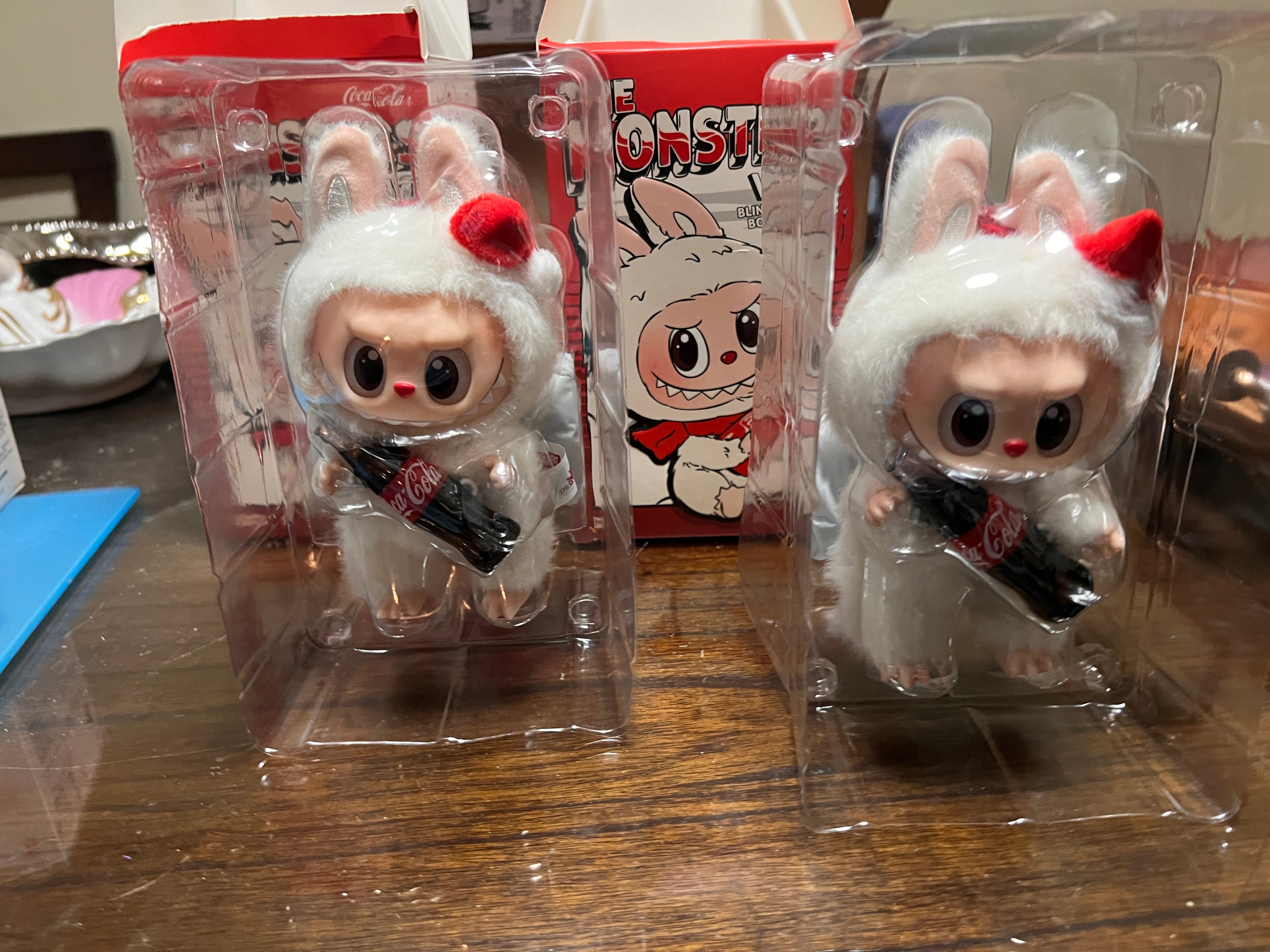 PopMart Labubu Pendant The Monsters Coca-Cola Series Vinyl Face Plush x2