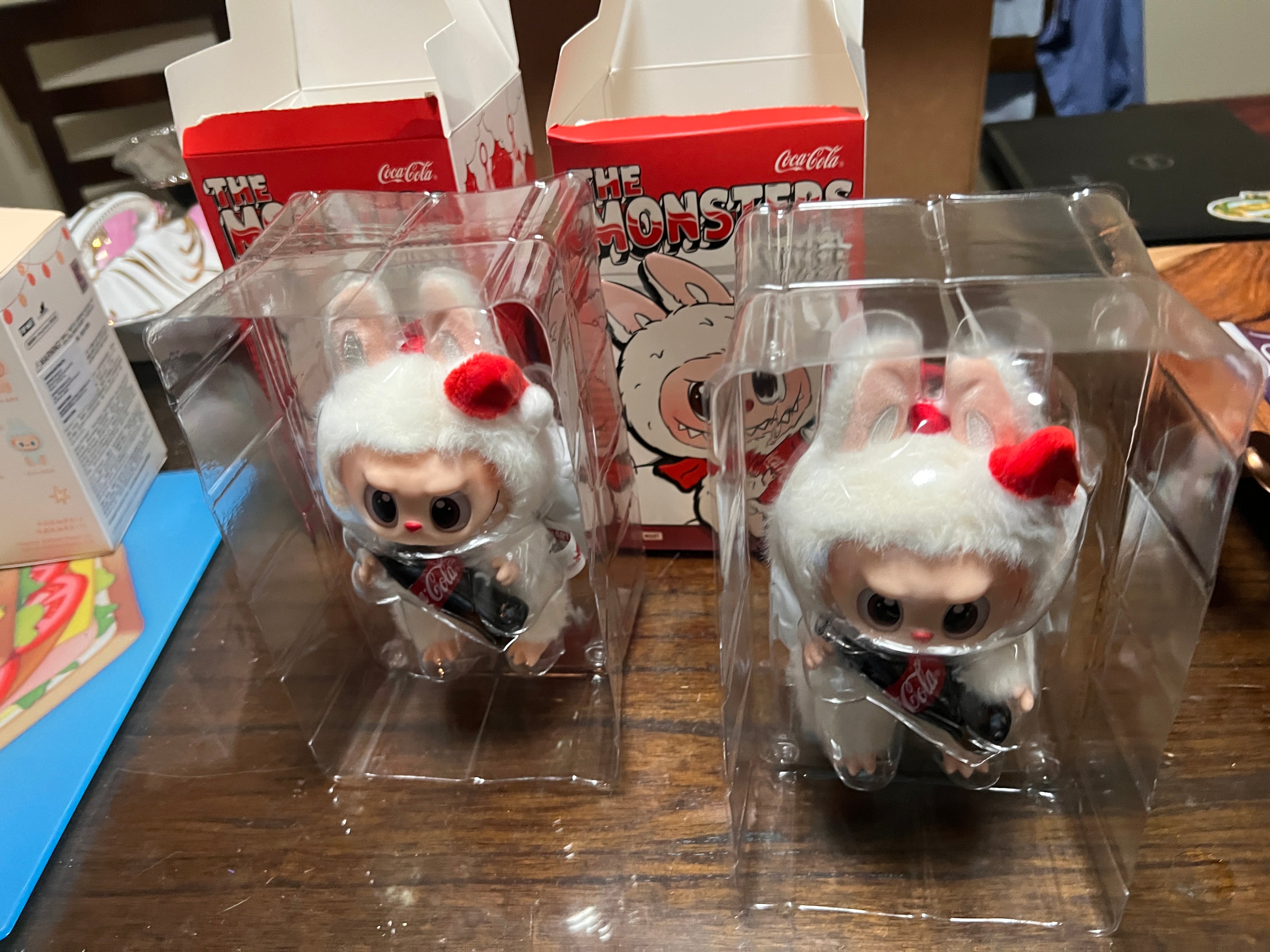 PopMart Labubu Pendant The Monsters Coca-Cola Series Vinyl Face Plush x2