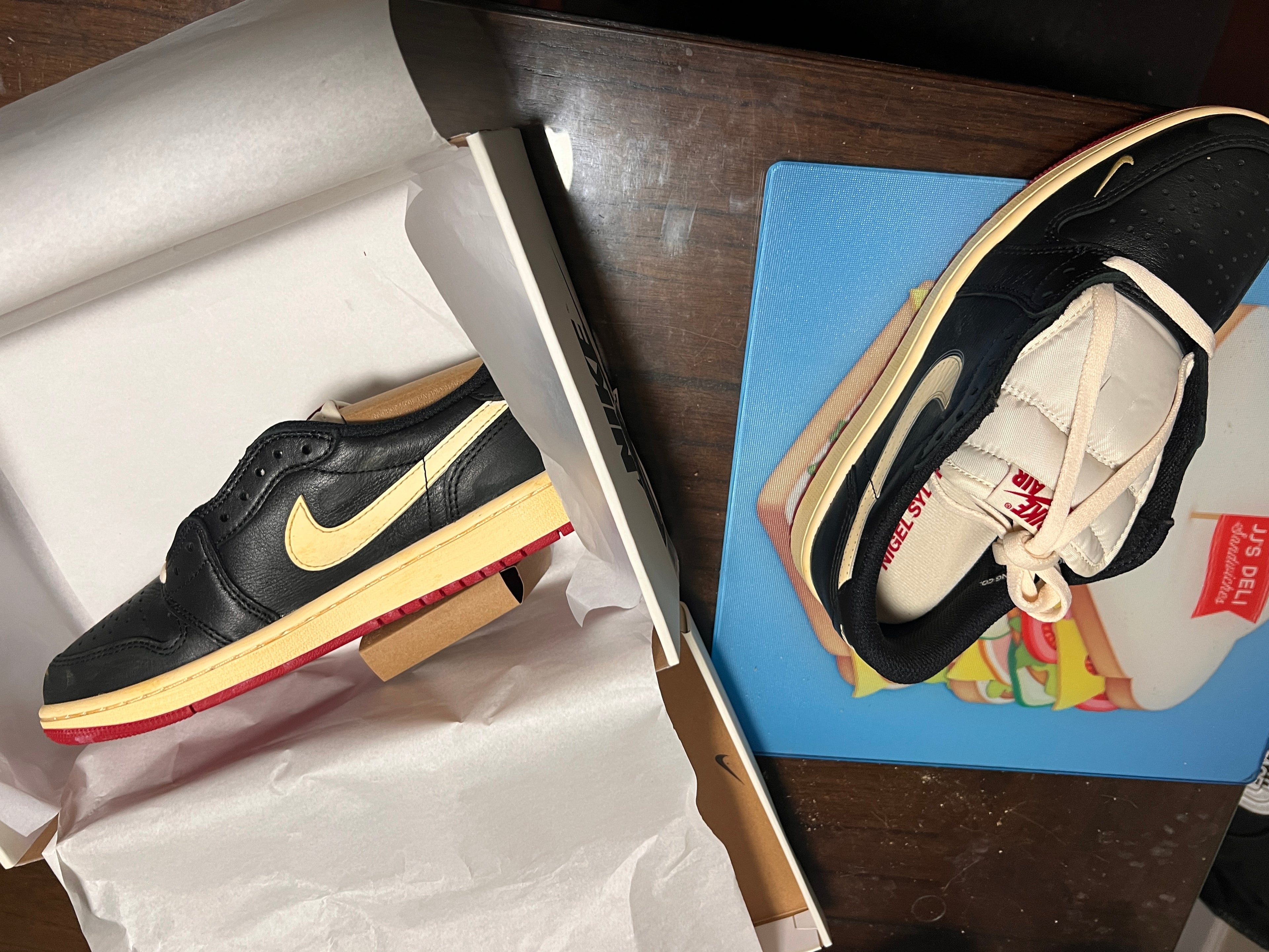 Size 6.5 M BIKE Nike Nigel Sylvester x Air Jordan 1 OG Low Better With Time In Hand