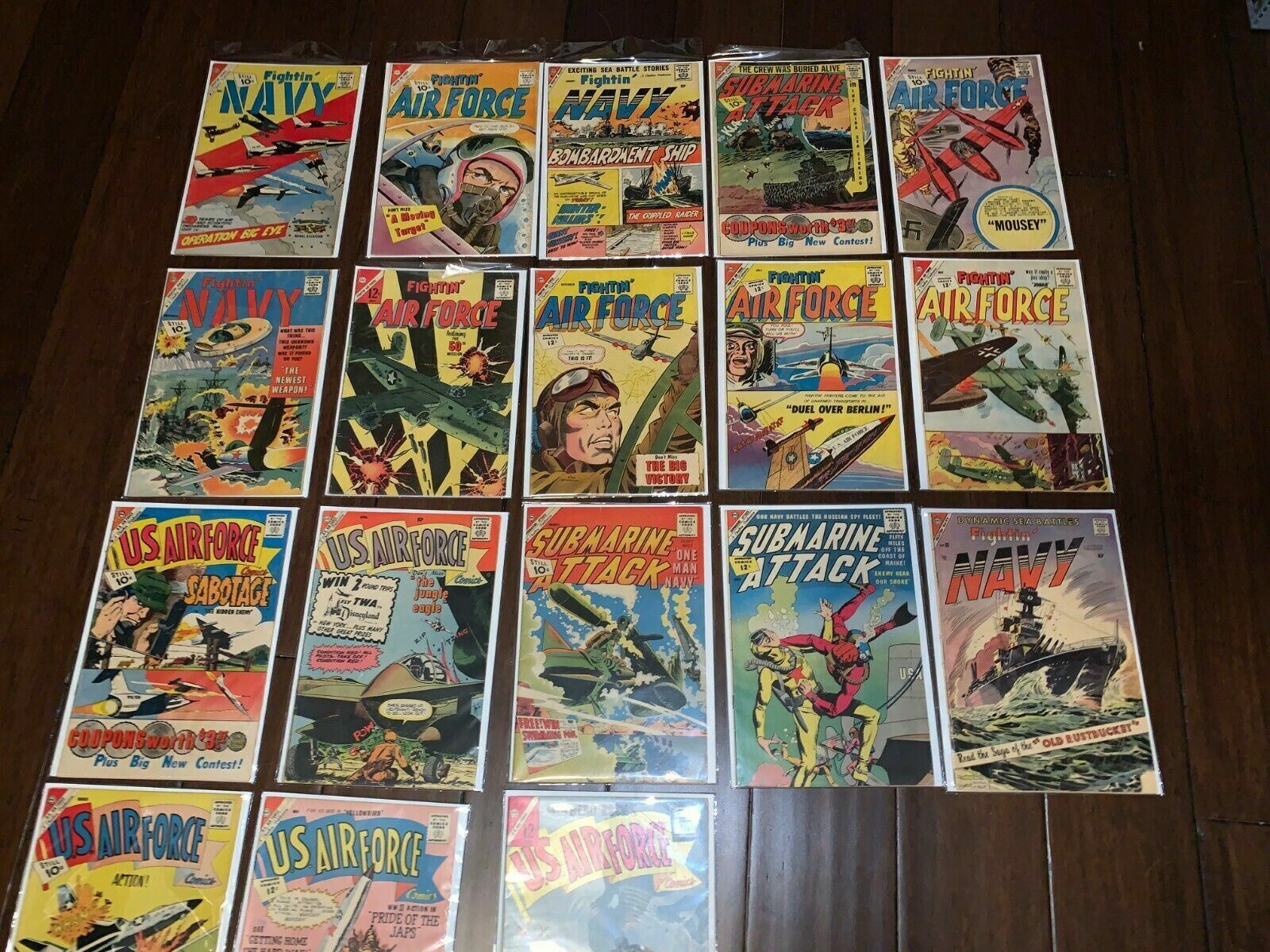 Charlton Silver Age War Comics Bundle of 19 Army Navy Airforce Marines!