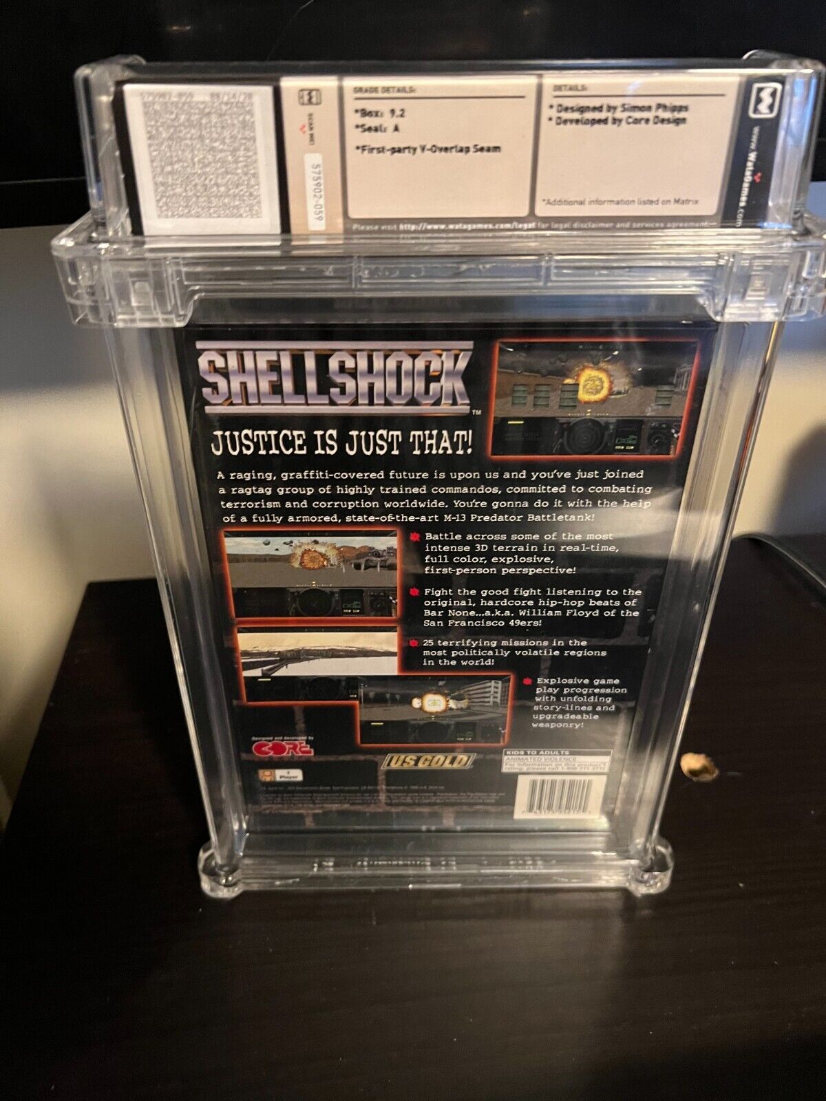 SHELLSHOCK for PLAYSTATION LONGBOX RARE GRADED WATA 9.2 A!  Factory Sealed NEW!
