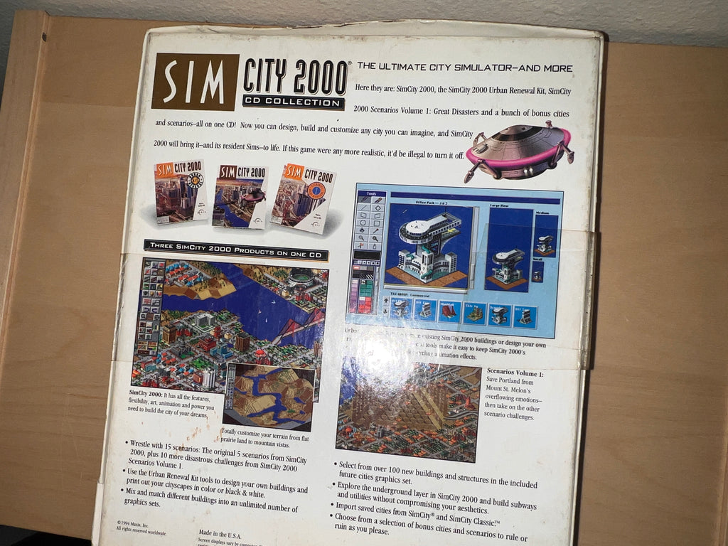 SimCity 2000: CD Collection, 1994, Big Box, New & Sealed
