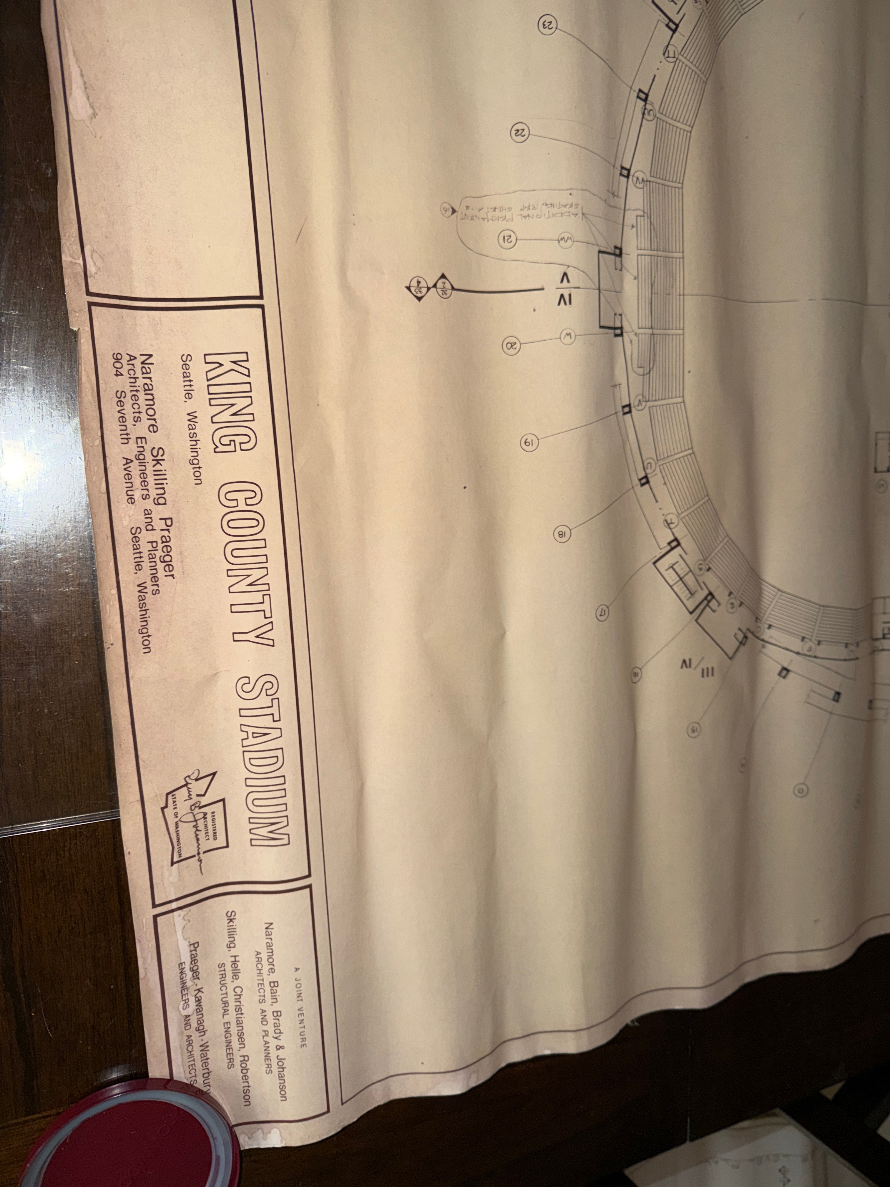 Original Kingdome Blueprint Set (1977–1993) Seattle Stadium Architectural Plans NBBJ LMN