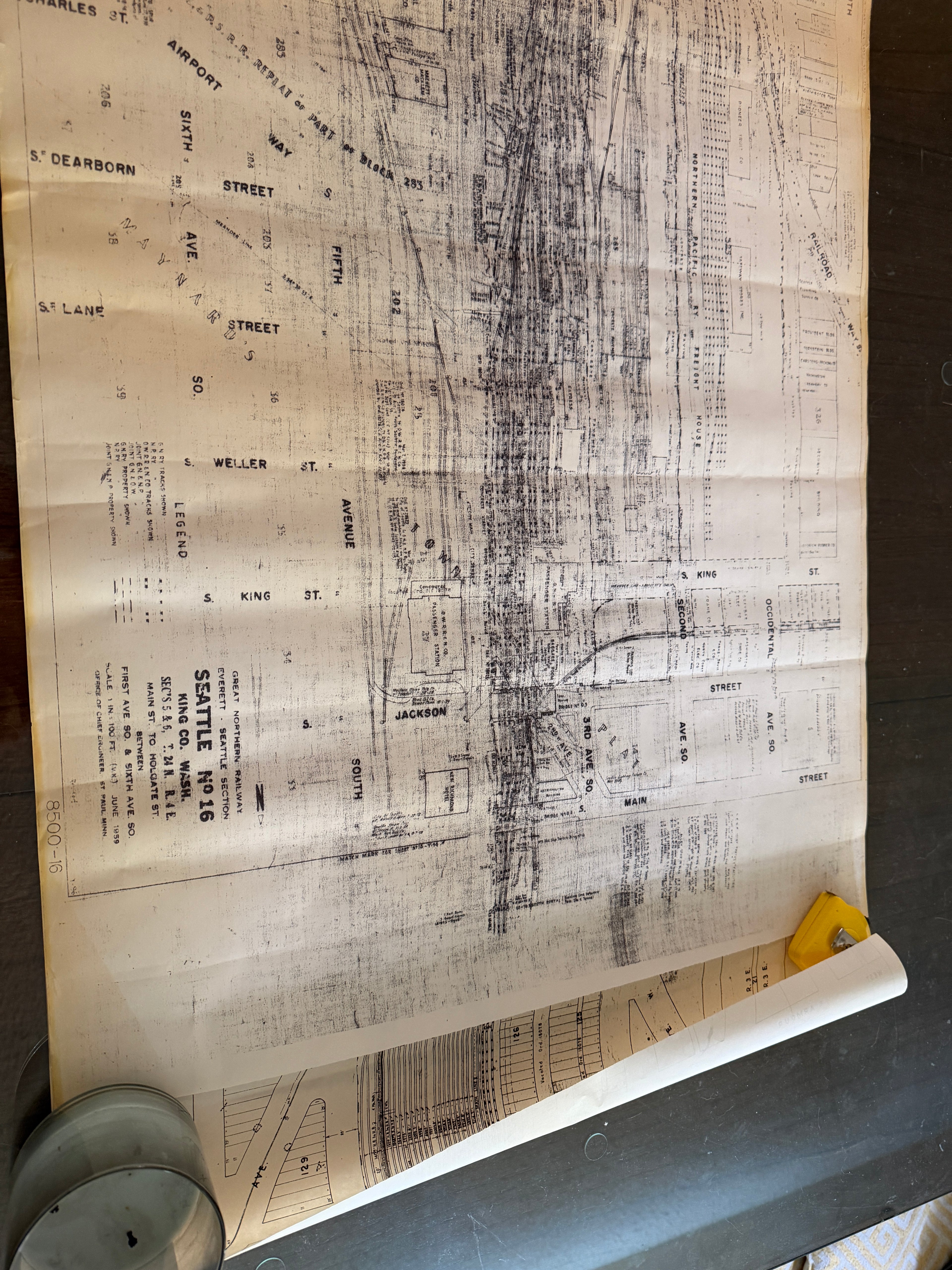 Seattle Railroad Blueprints Lot (1956–1973) Great Northern Railway Interbay Balmer Yard vintage