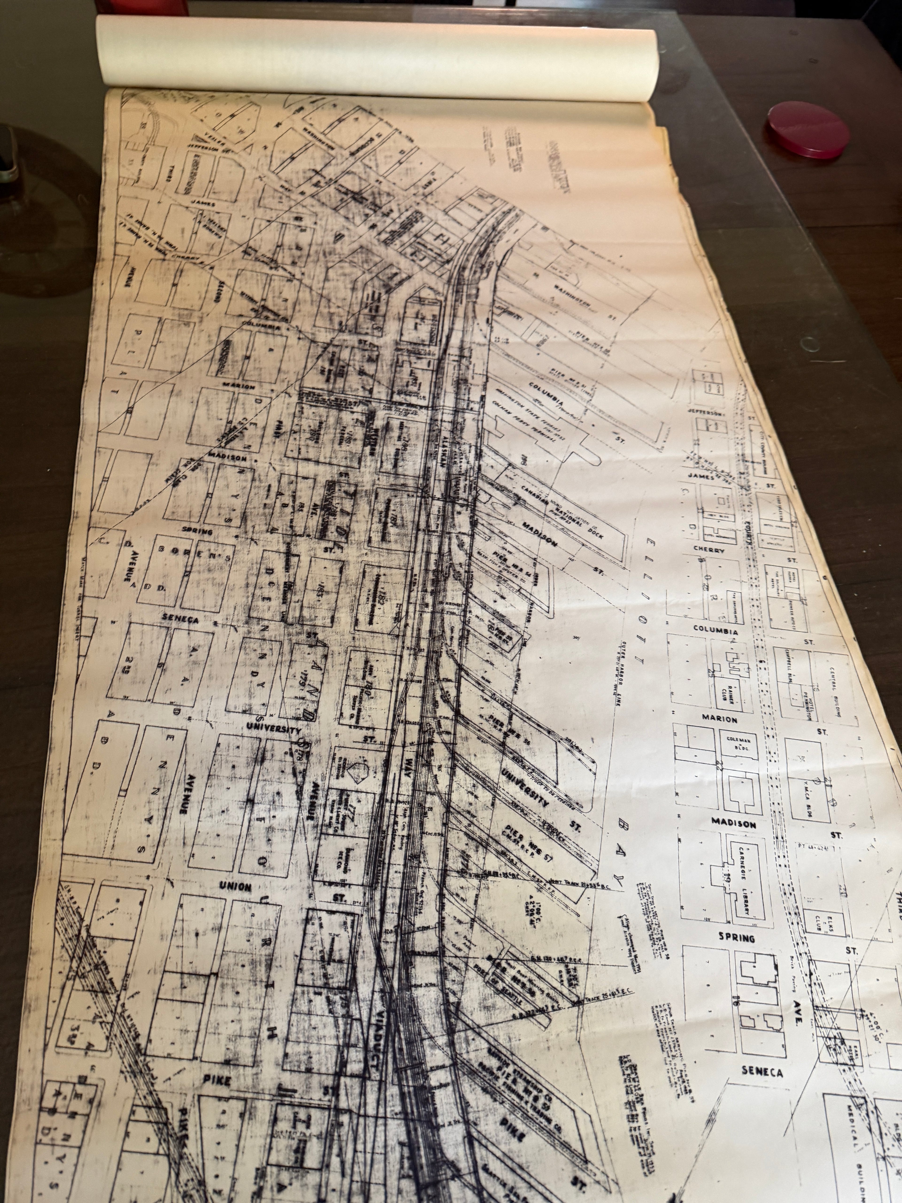 Seattle Railroad Blueprints Lot (1956–1973) Great Northern Railway Interbay Balmer Yard vintage
