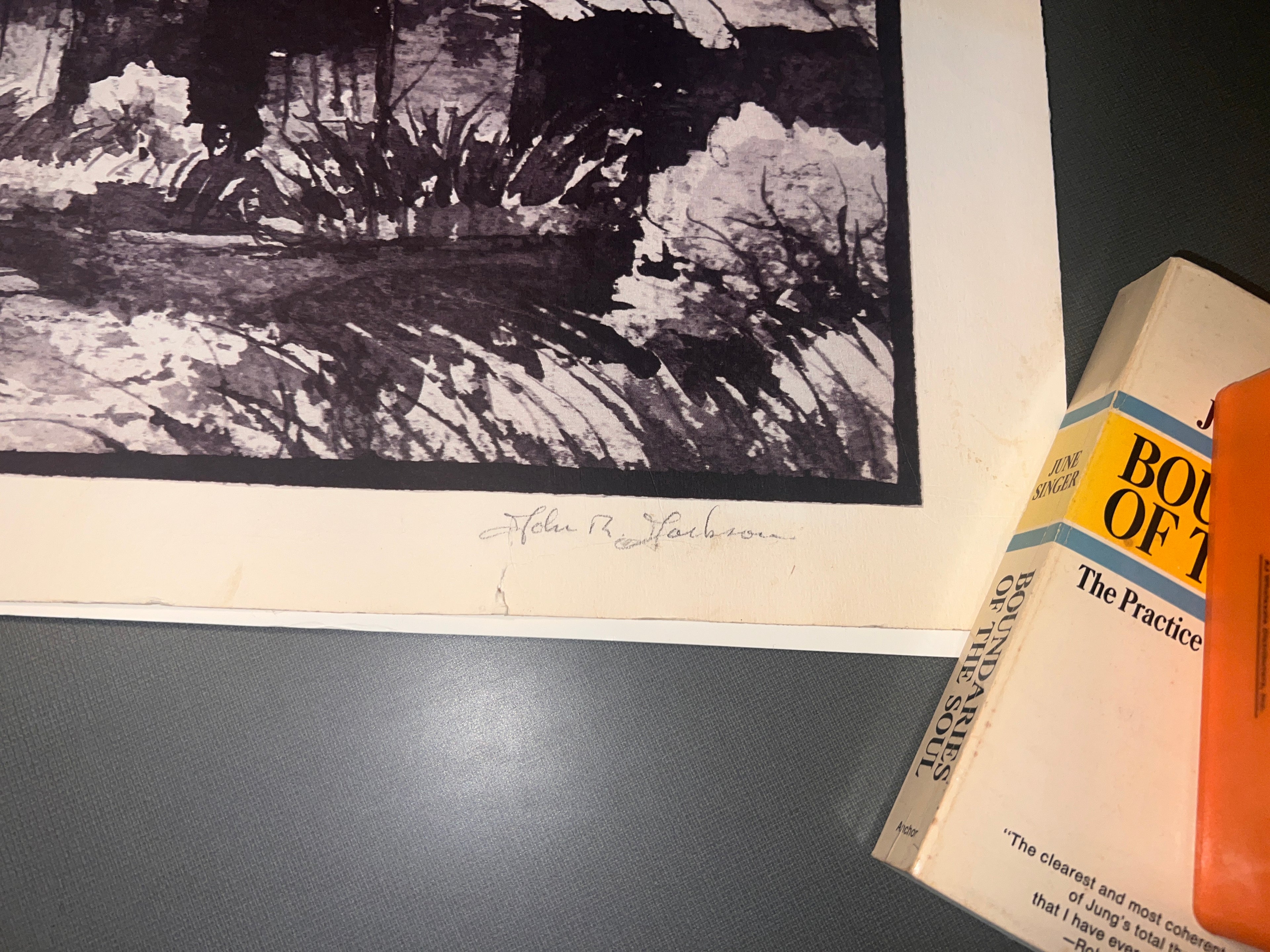 John R Jackson Art signed Rustic Cabin 23x17.5!