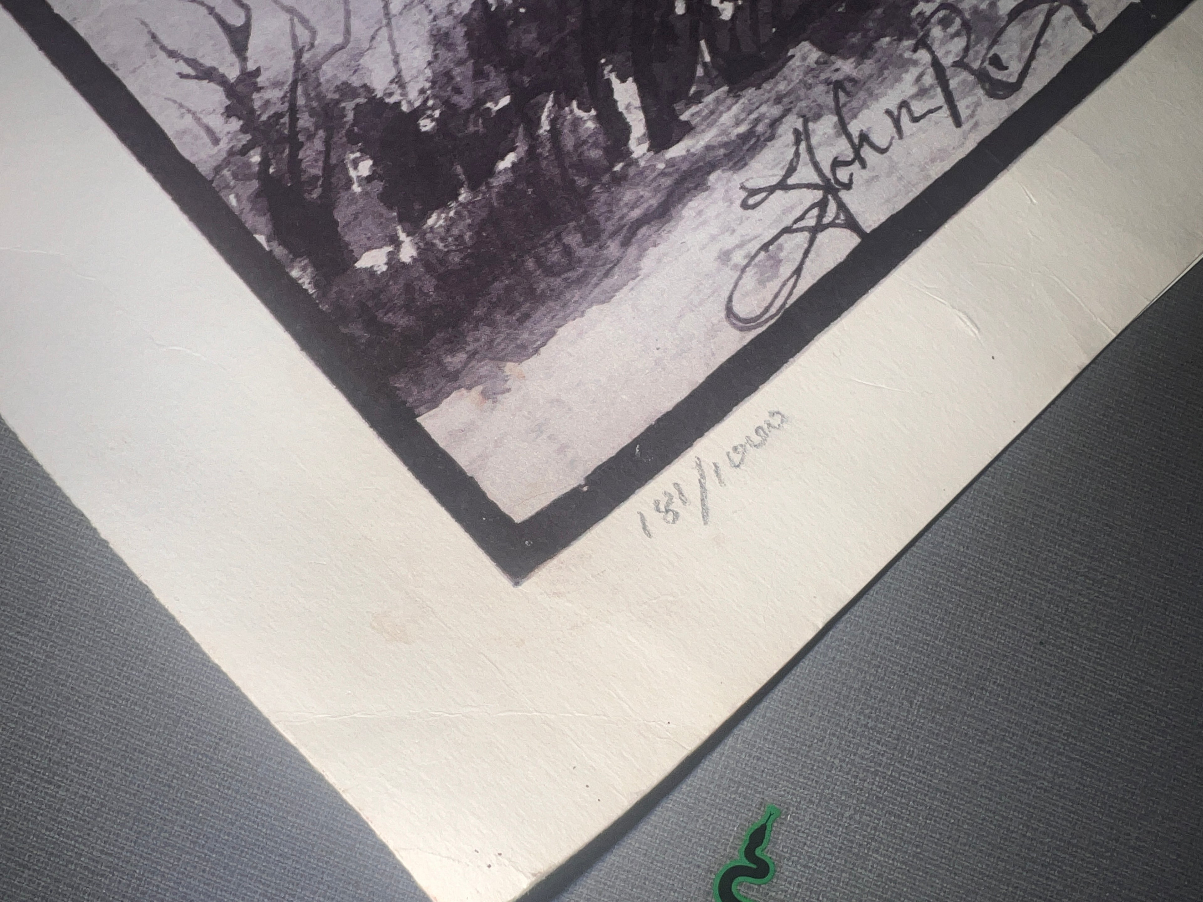 John R Jackson Art signed Rustic Cabin 23x17.5!