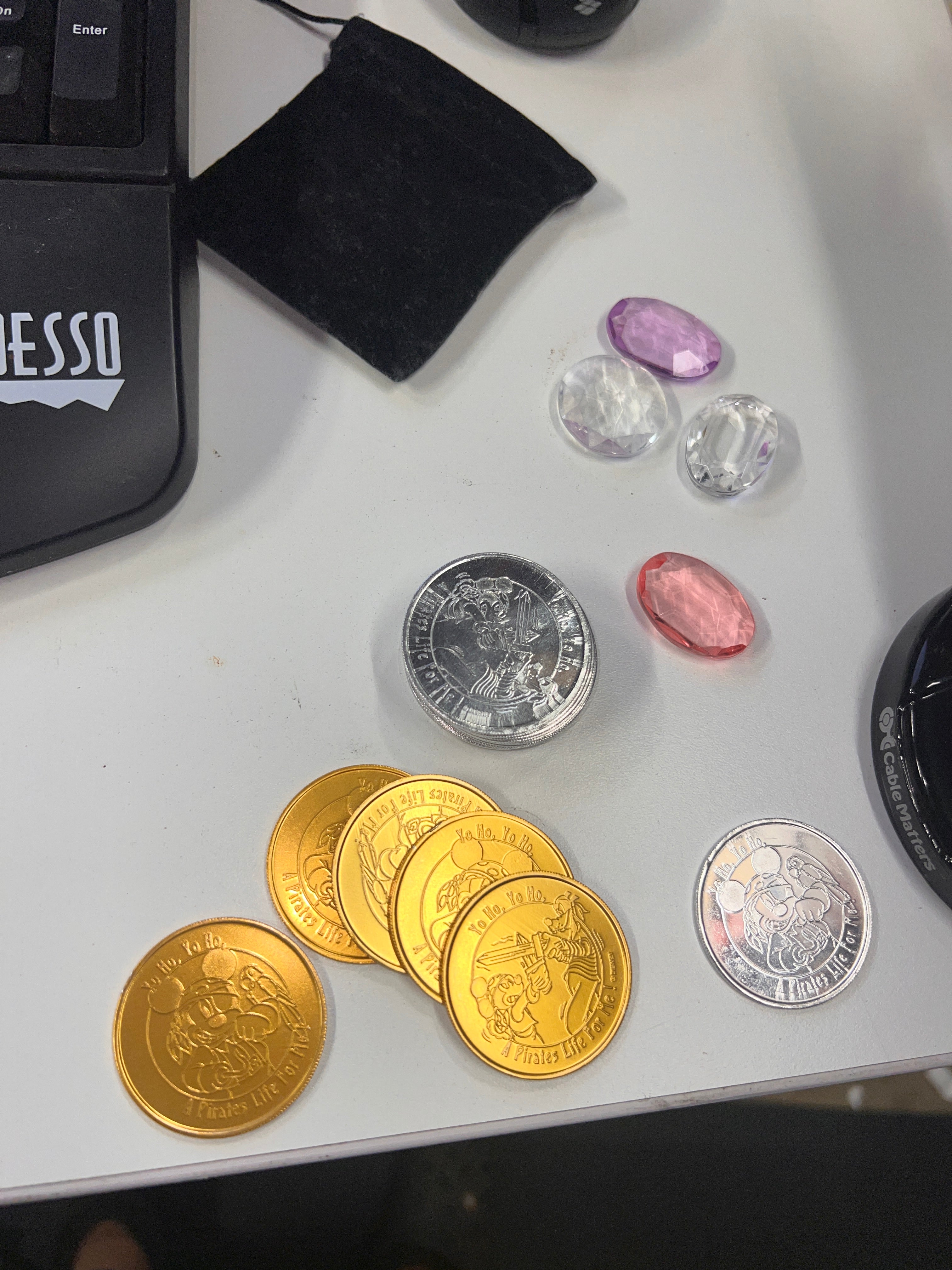 Disneyland Vintage Mickey Coins Pirates Life for Me Bundle