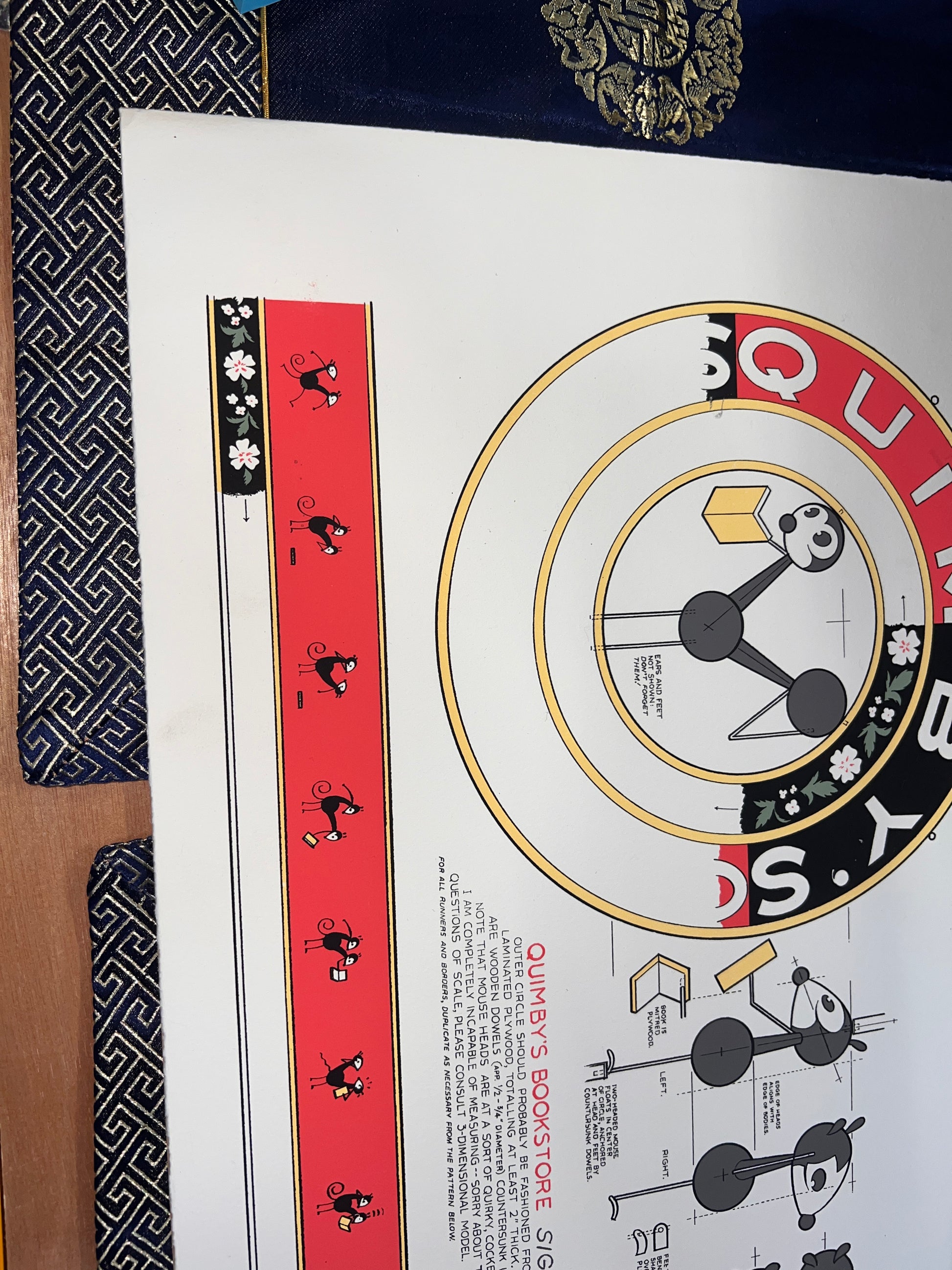 Quimby's Bookstore Chris Ware Signage Print RARE LIMITED 19x13!