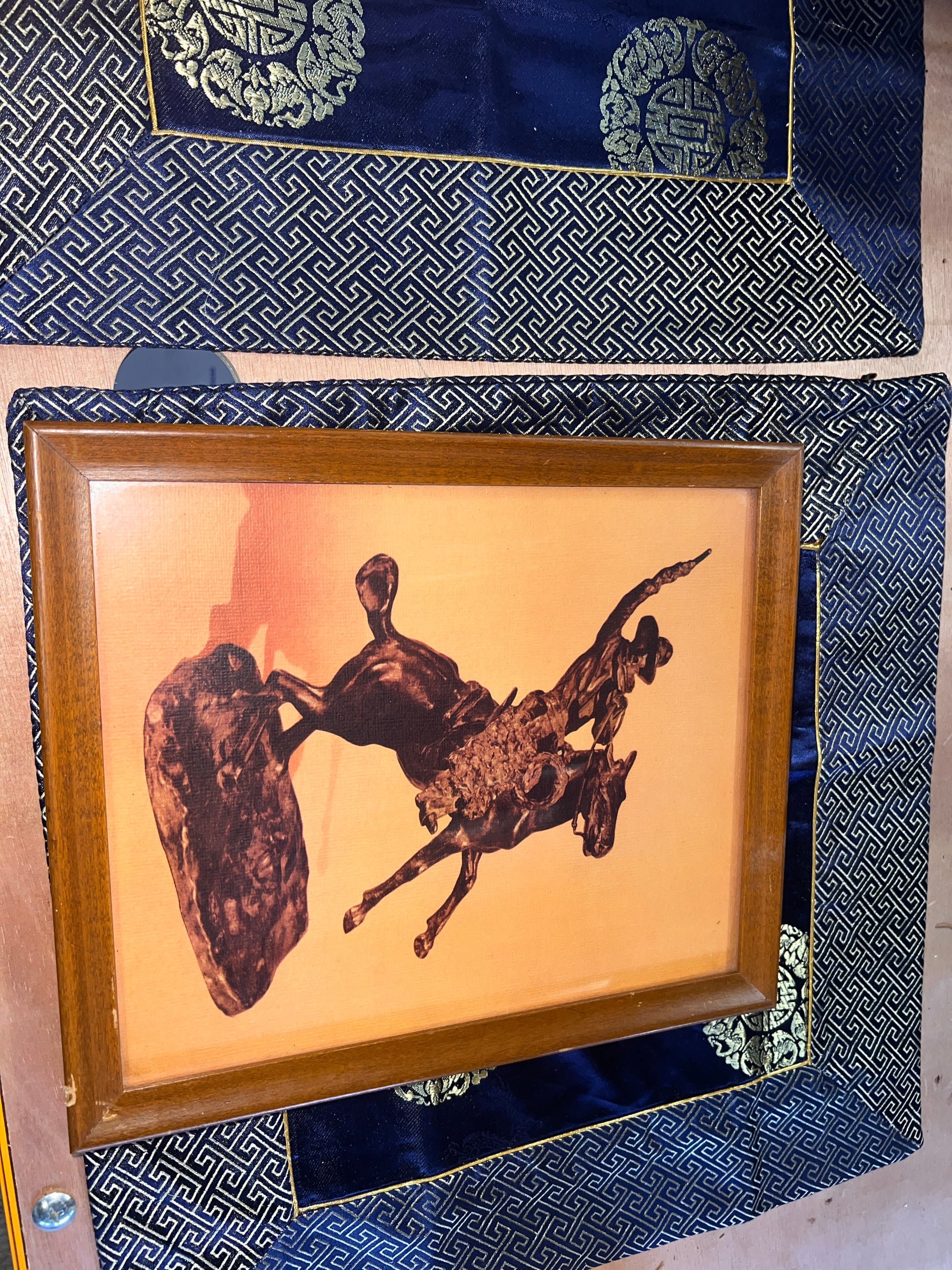 Charles Russell Smoking Up 1952 RARE Photo Print Framed!