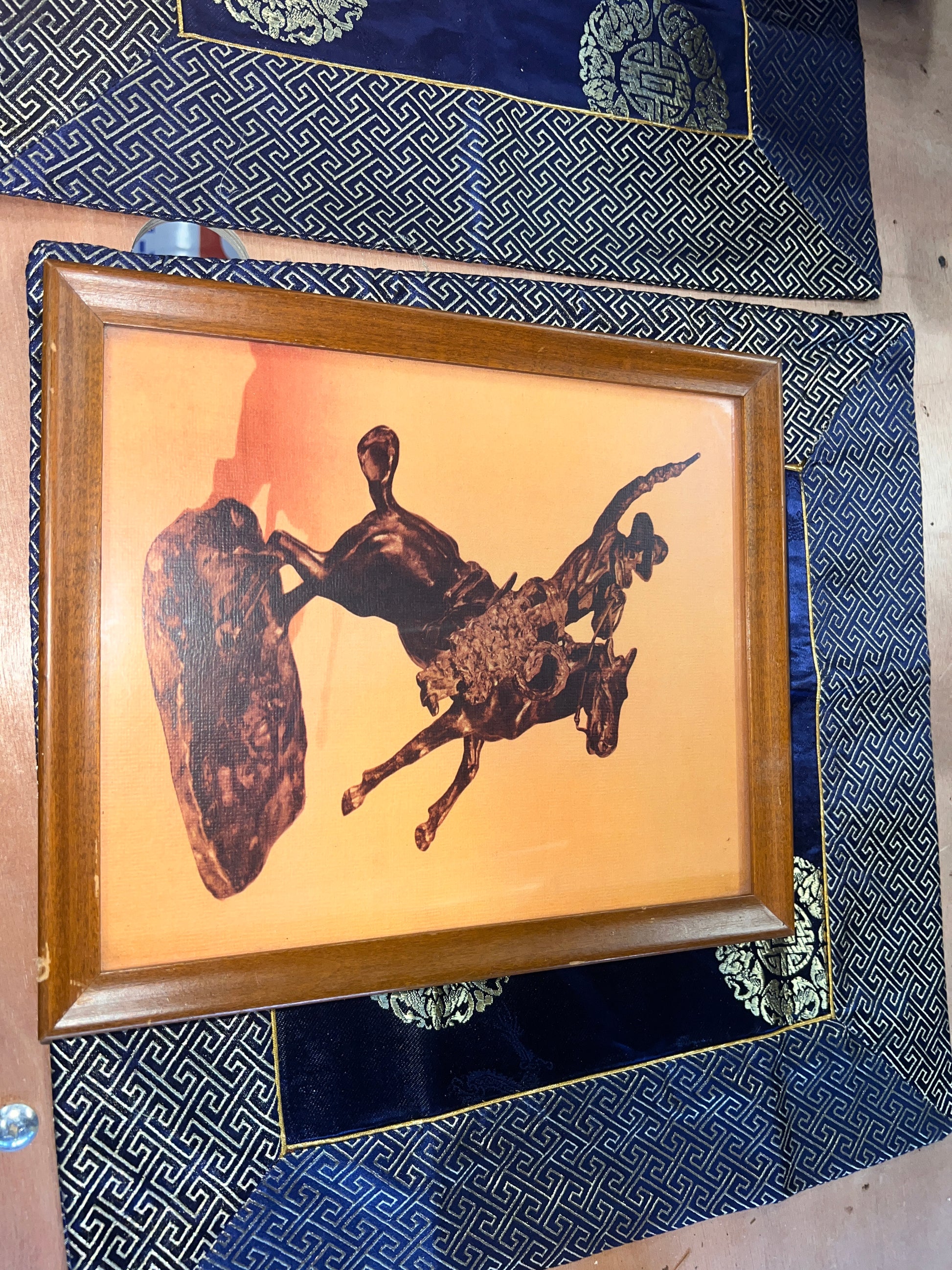 Charles Russell Smoking Up 1952 RARE Photo Print Framed!