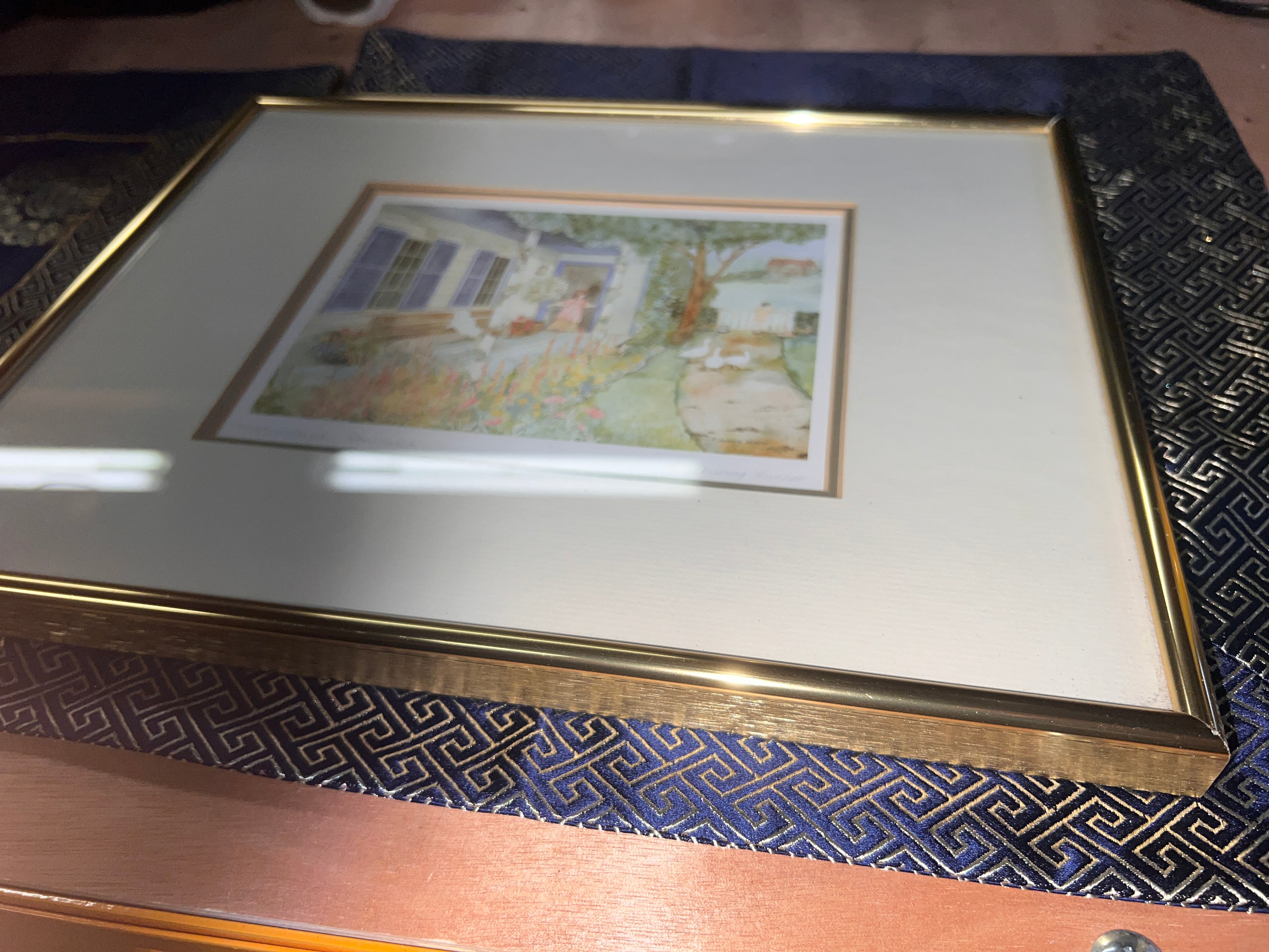 Midsummer pasture helen downing hunter signed and framed print!