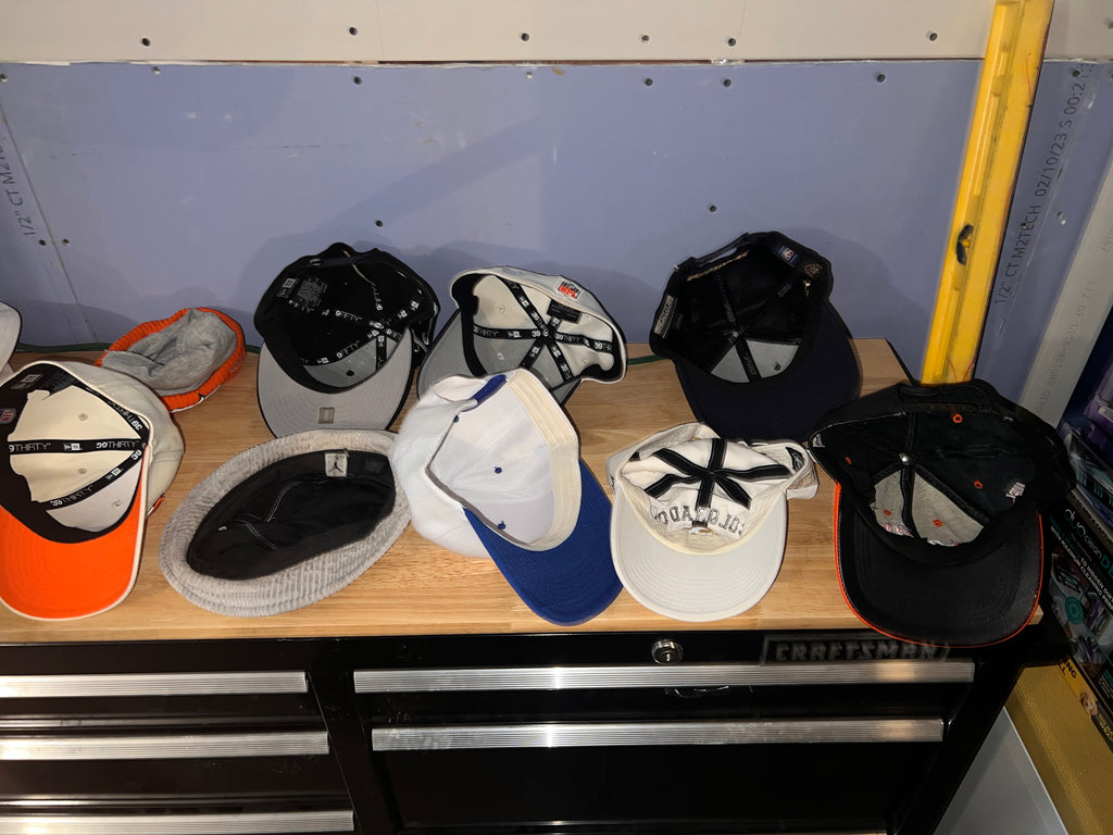 Lot of 11 Sports Hats Caps NFL NBA Broncos Nuggets New Era Snapback Fitted