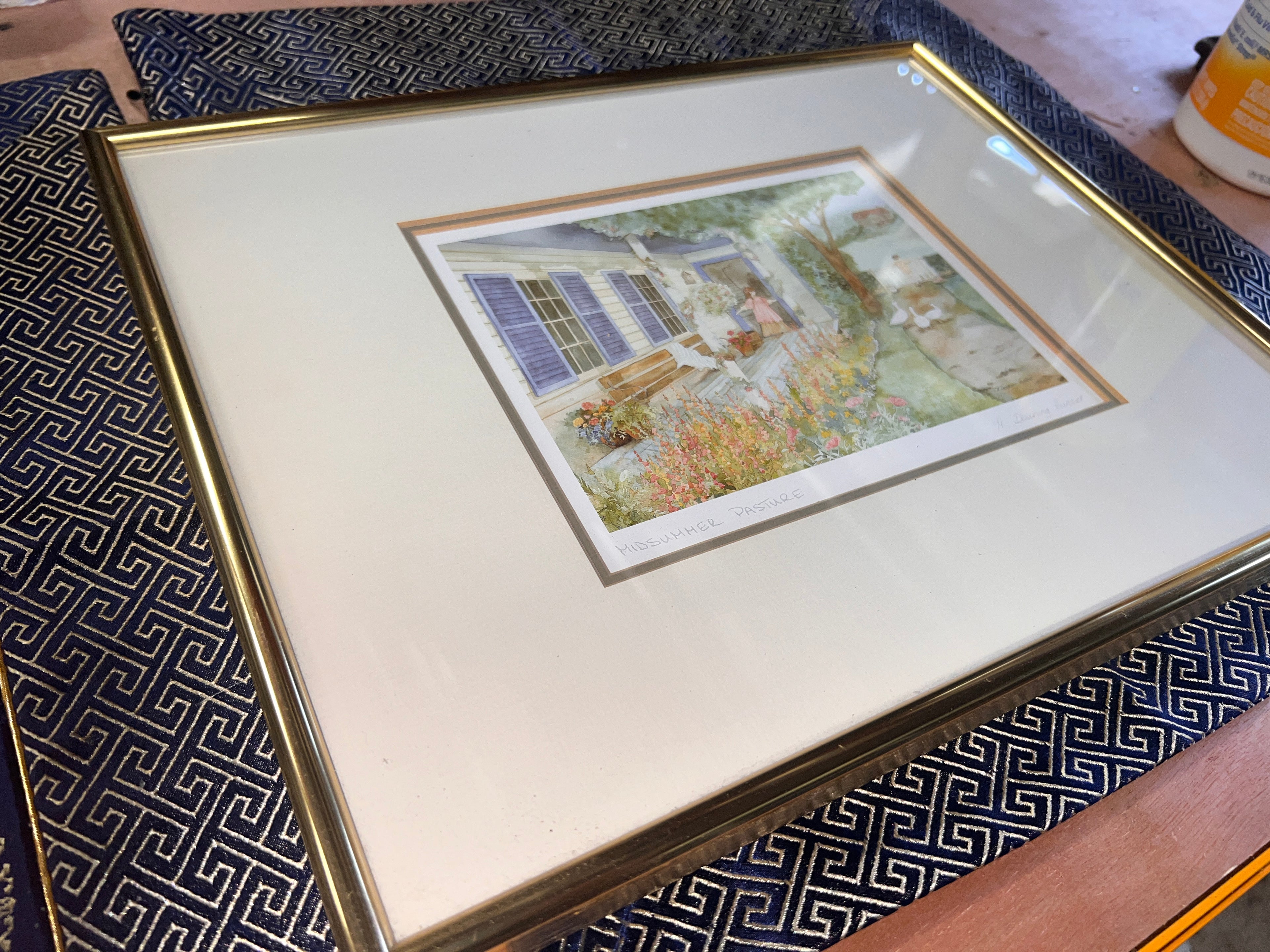 Midsummer pasture helen downing hunter signed and framed print!