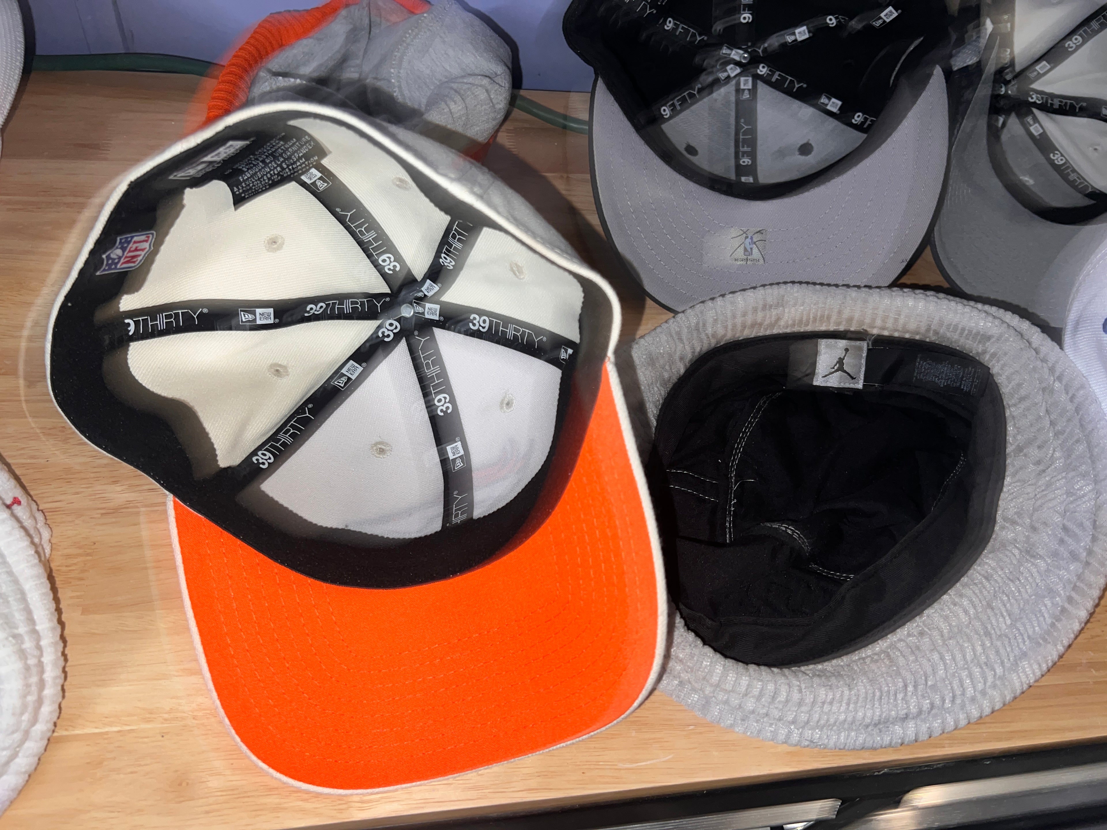 Lot of 11 Sports Hats Caps NFL NBA Broncos Nuggets New Era Snapback Fitted