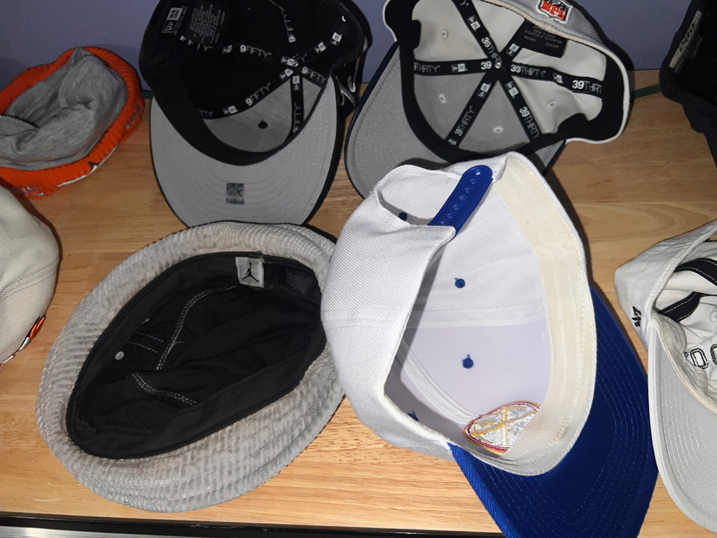 Lot of 11 Sports Hats Caps NFL NBA Broncos Nuggets New Era Snapback Fitted