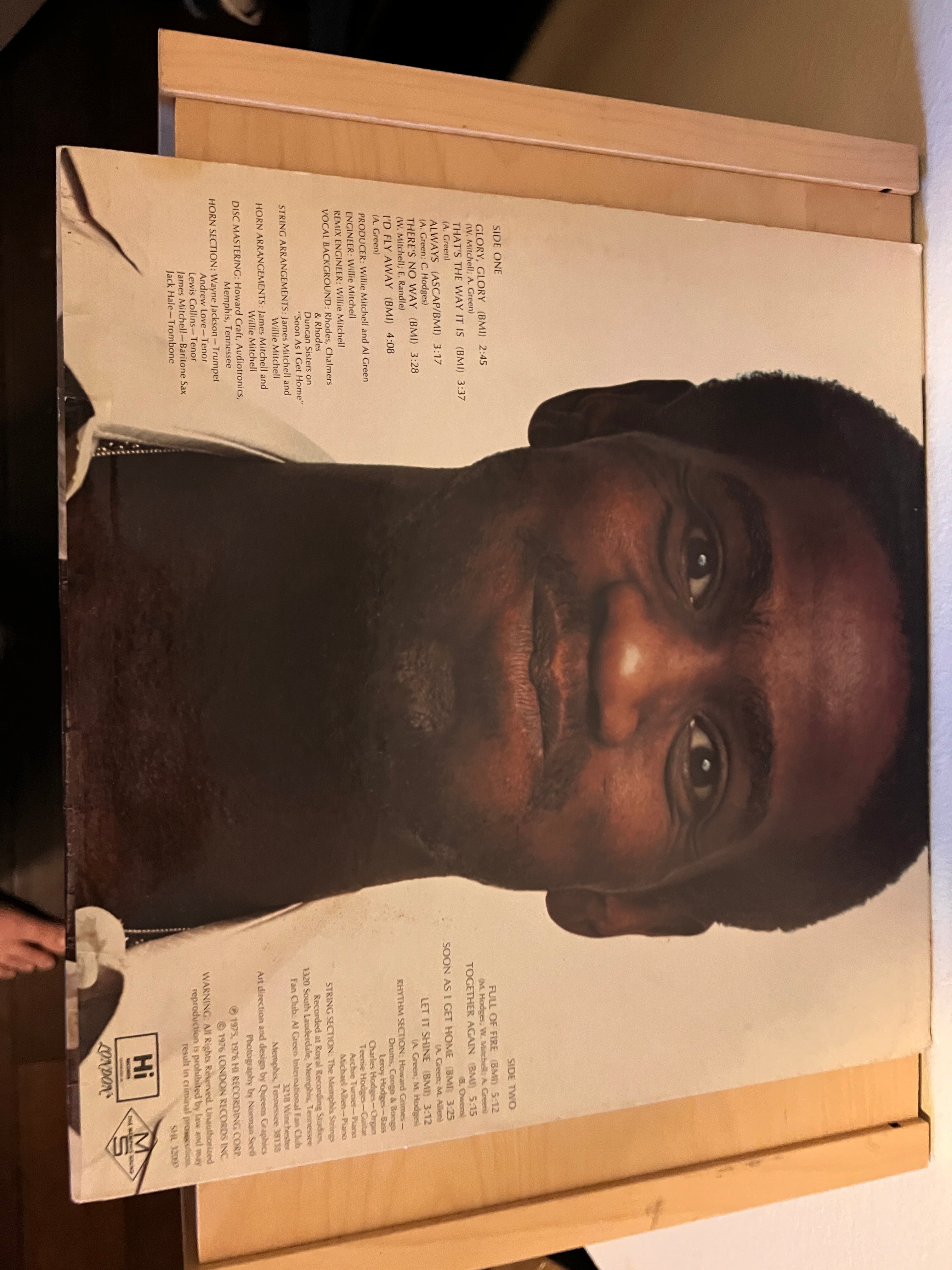 Al Green Full Of Fire Vinyl Record LP Hi Records Terre Haute Press SHL 32097