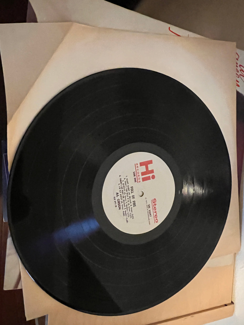 Al Green Full Of Fire Vinyl Record LP Hi Records Terre Haute Press SHL 32097