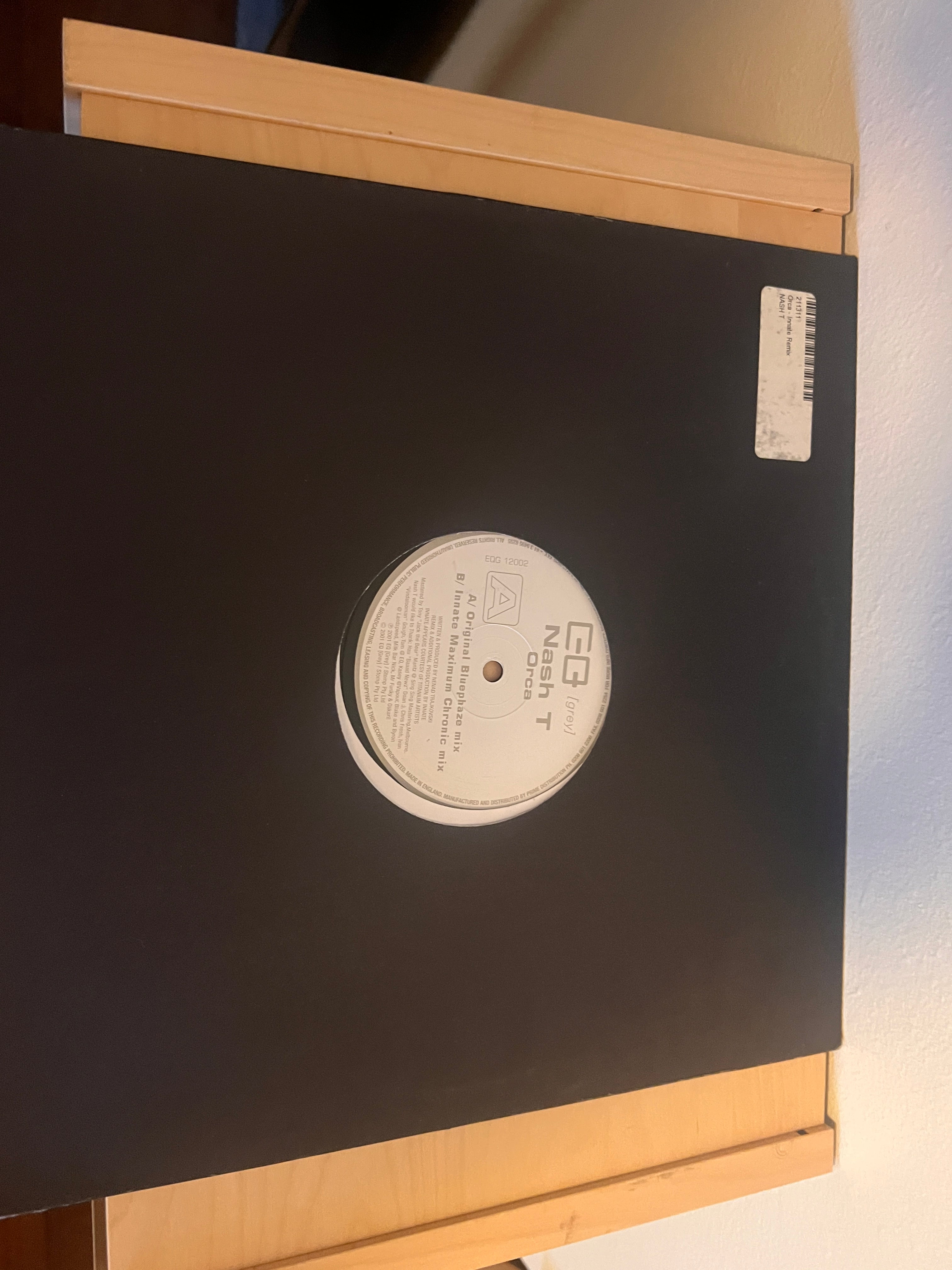 Nash T, Orca, (12") Inmate remix vinyl rare