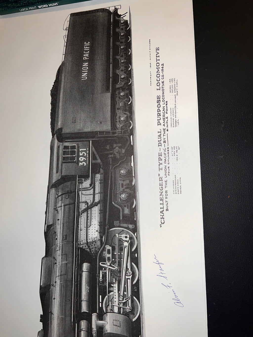 Alvin Staufer Train Posters Vintage Bundle 4 total!  Signed!
