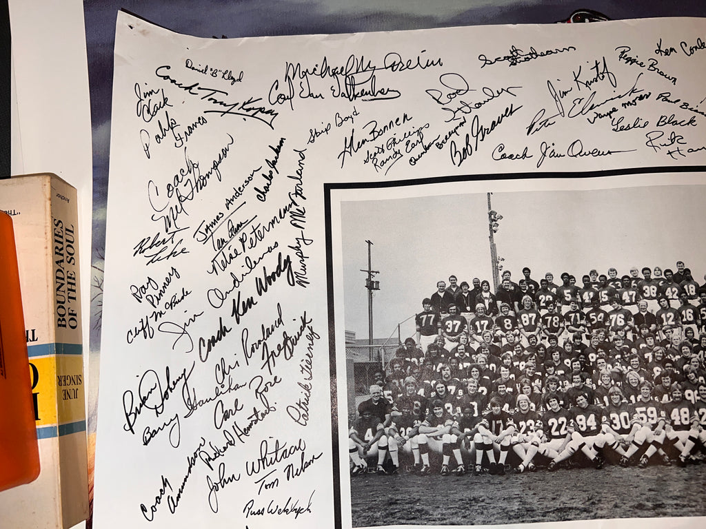 1973 University of Washington Huskies Signed Team Photo RARE 19x15!