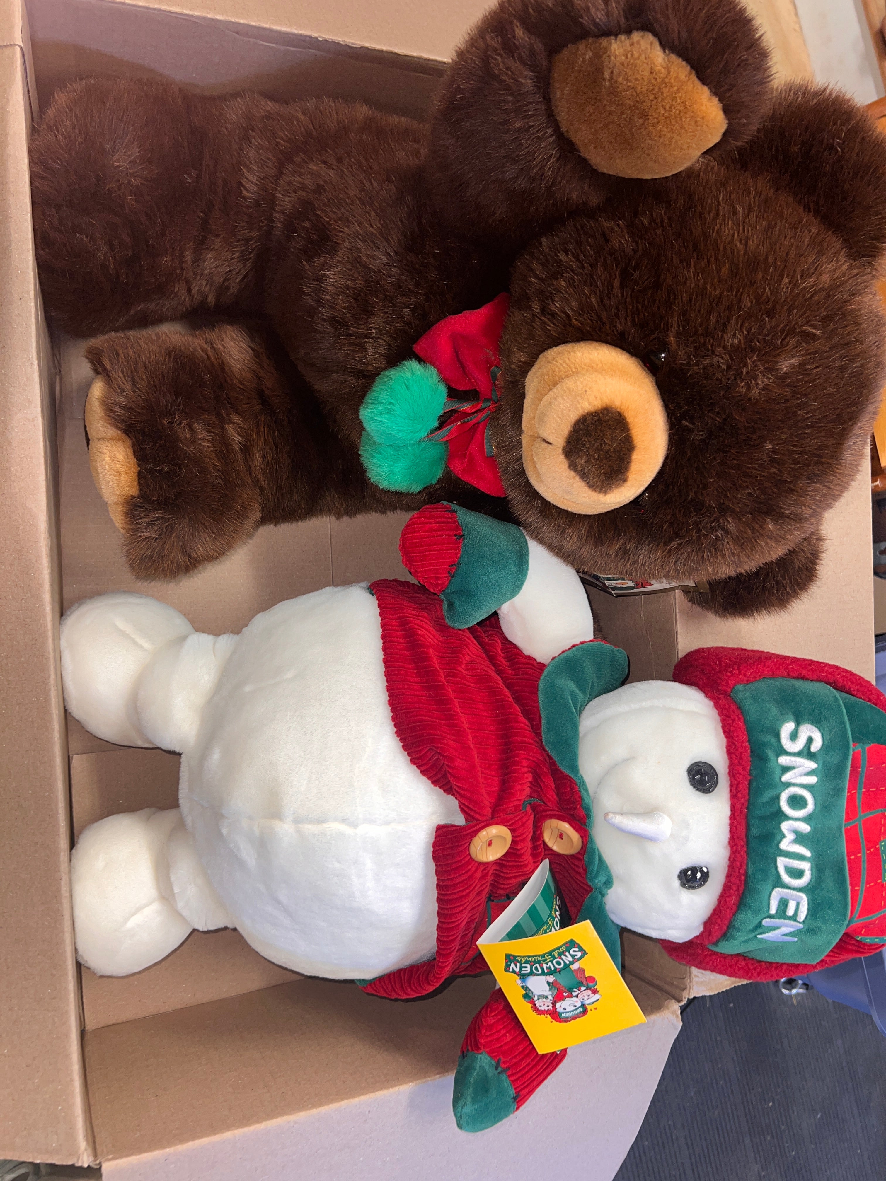 JC Penney 1990s Gift Bear and Snowden 1998 Collectible stuffed Bear Toy