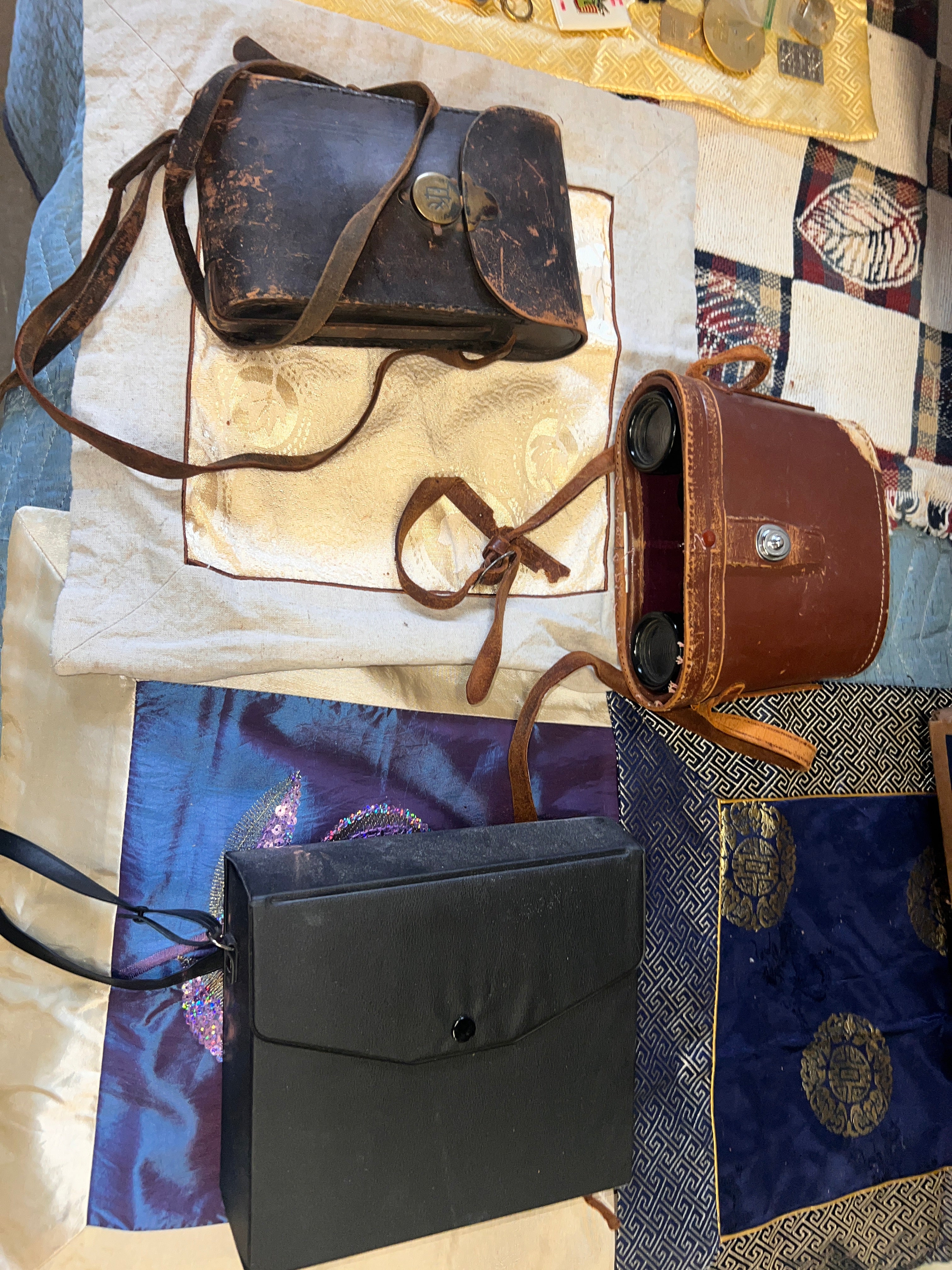 Vintage Optics Lot - Binoculars Mikron & Kodak Pocket Automatic Camera with Cases