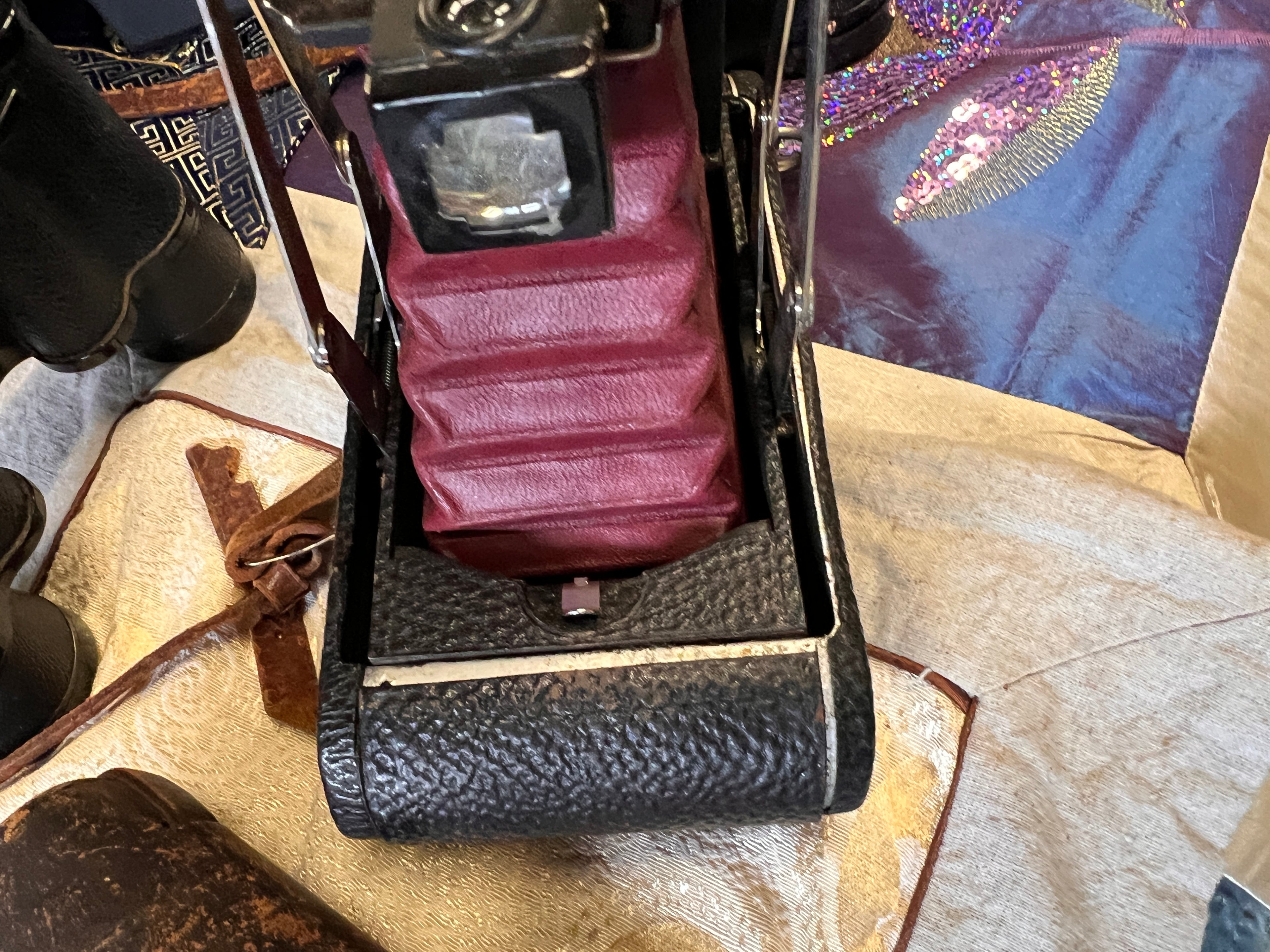 Vintage Optics Lot - Binoculars Mikron & Kodak Pocket Automatic Camera with Cases