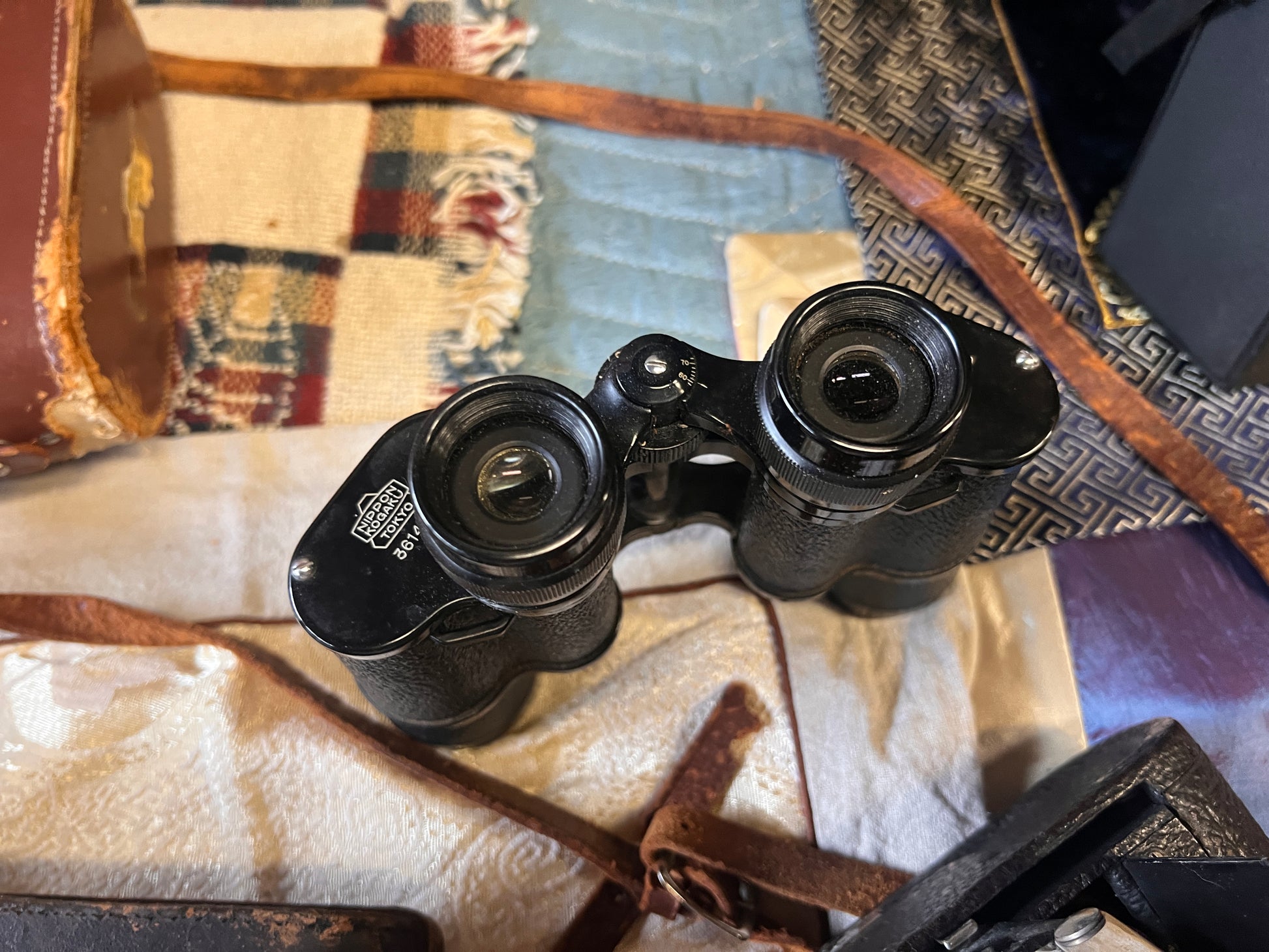 Vintage Optics Lot - Binoculars Mikron & Kodak Pocket Automatic Camera with Cases