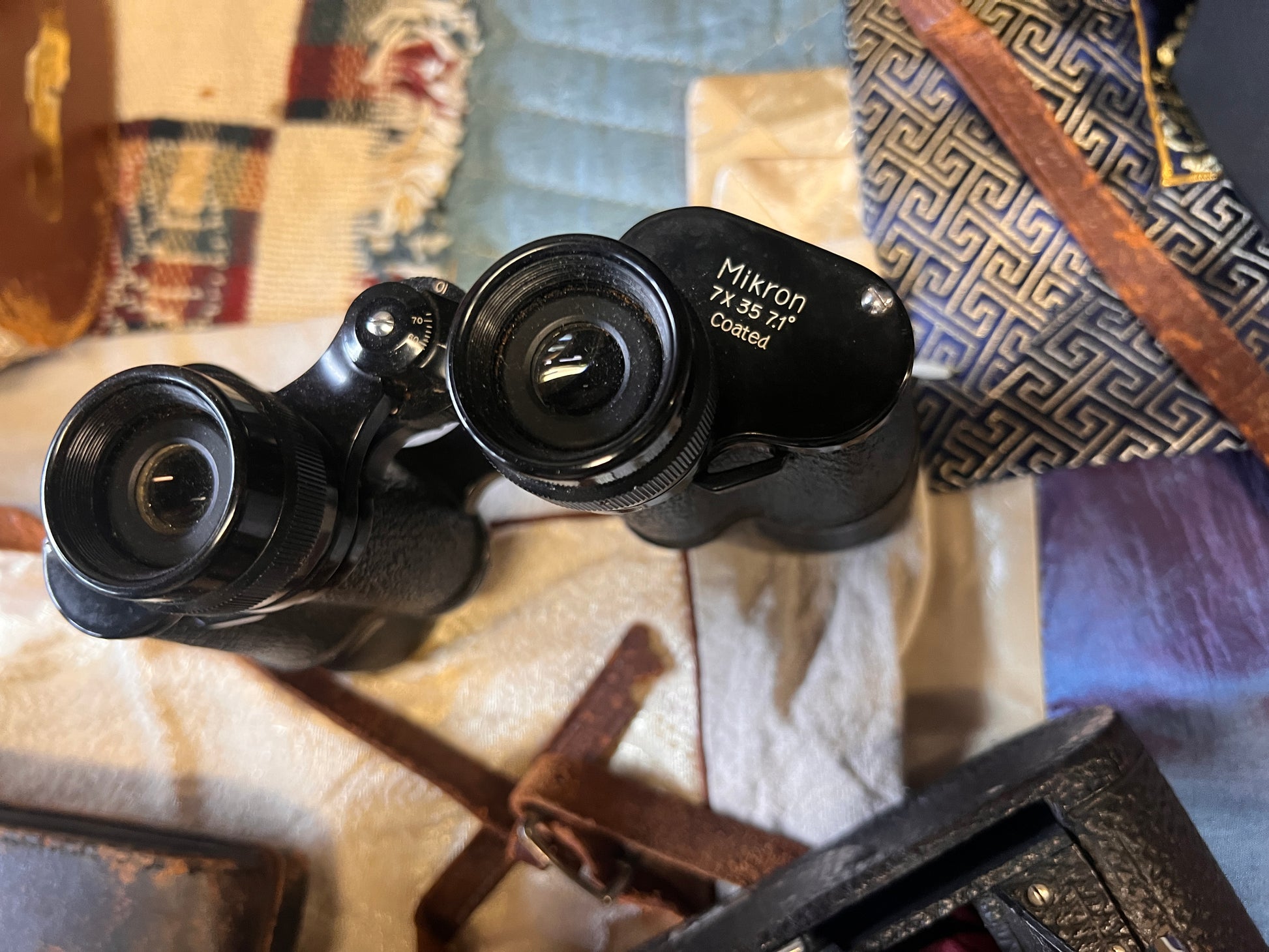 Vintage Optics Lot - Binoculars Mikron & Kodak Pocket Automatic Camera with Cases