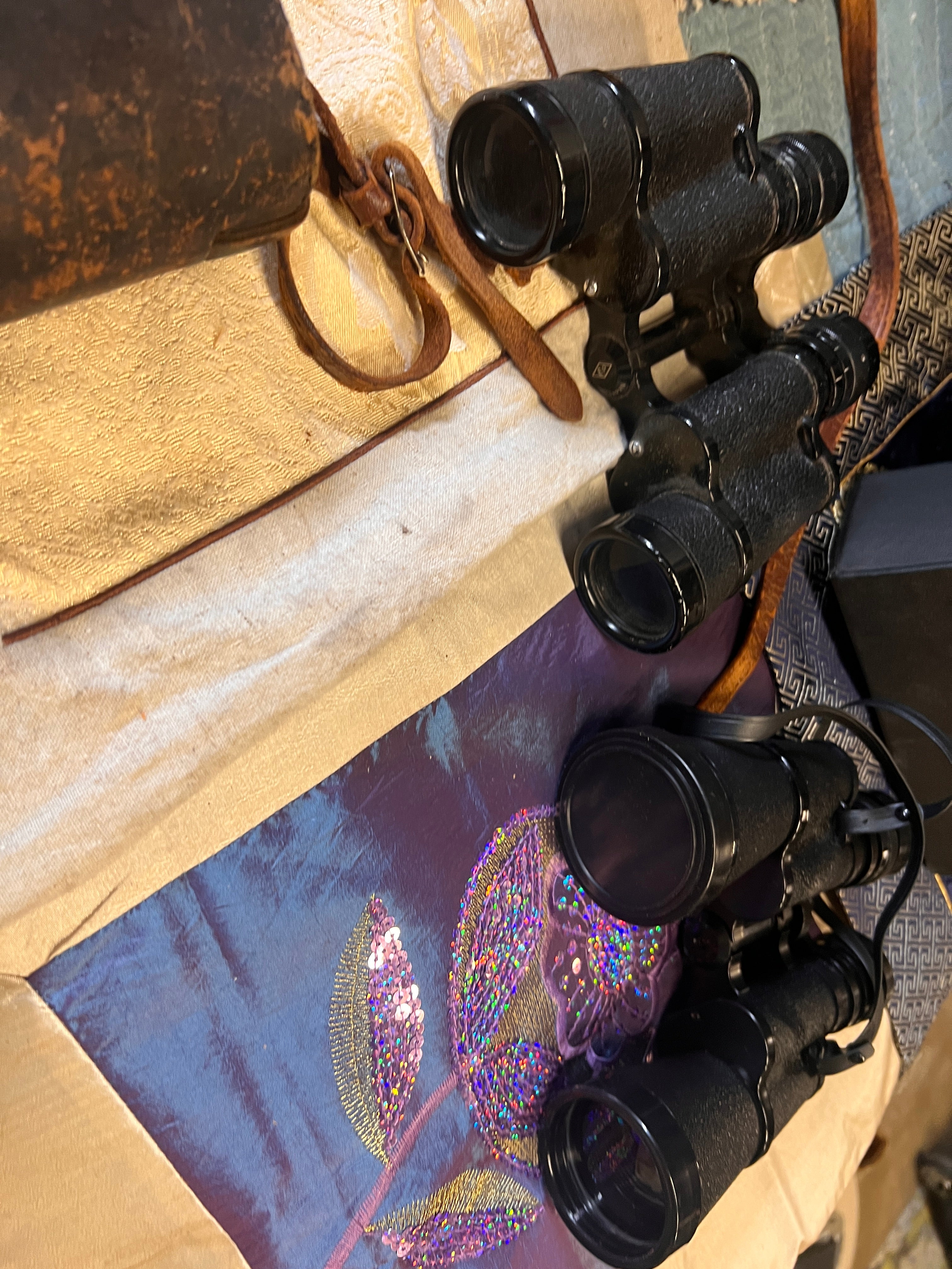 Vintage Optics Lot - Binoculars Mikron & Kodak Pocket Automatic Camera with Cases