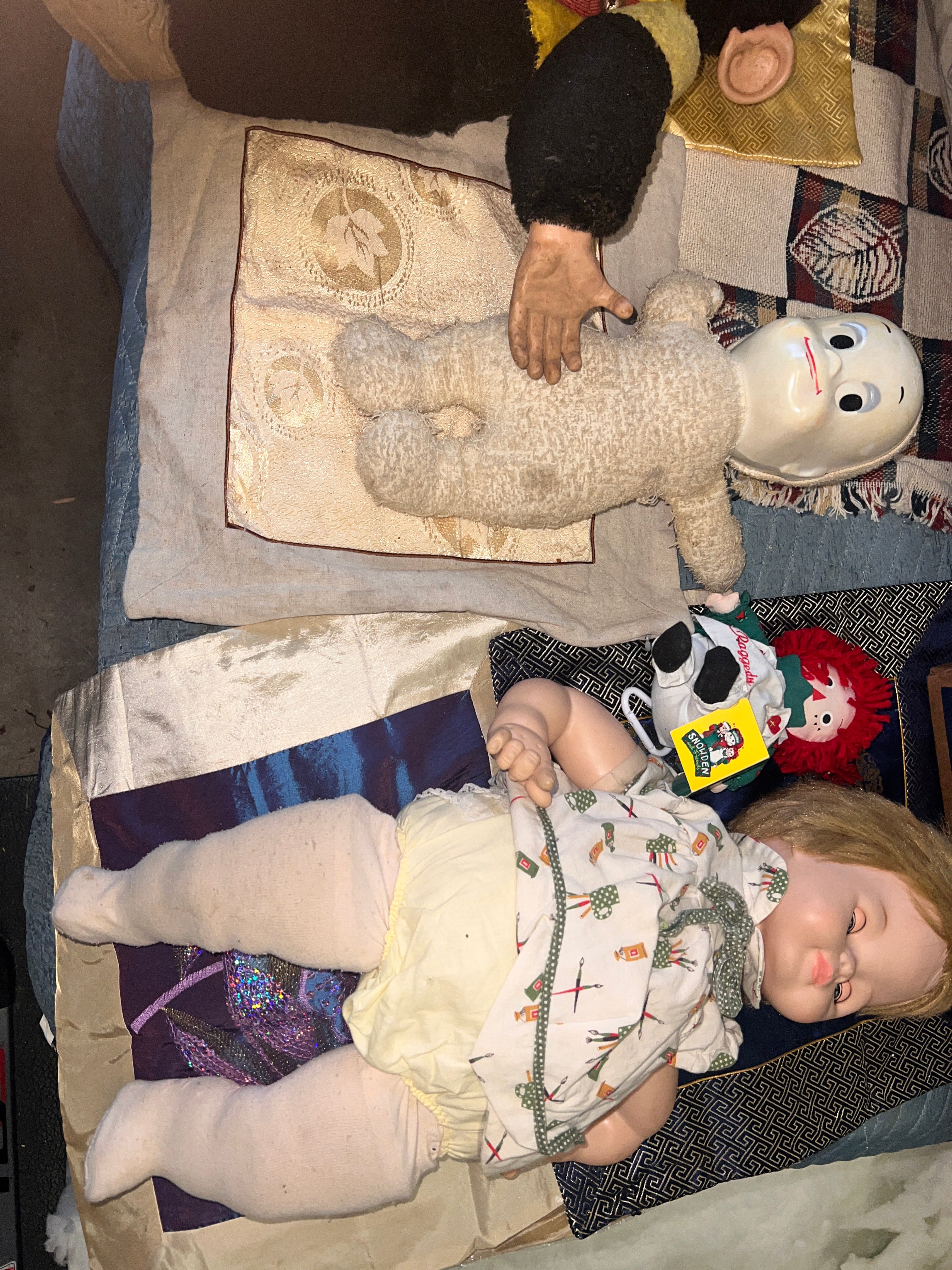 Antique Doll Lot (Zippy Chimp, Casper Ghost, Snowden Raggedy Ann, Artist Baby Doll)